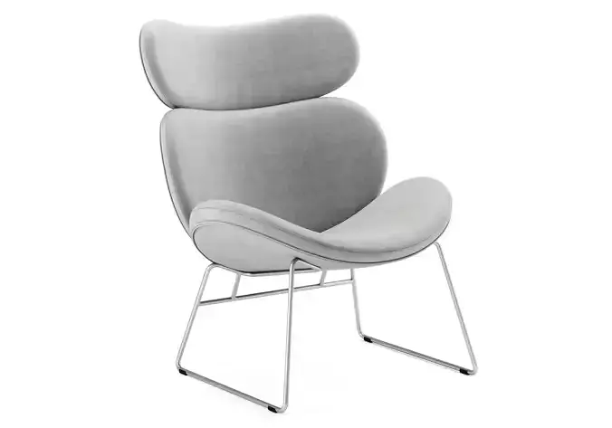 Armchair Montola Woven Fabric Light Grey