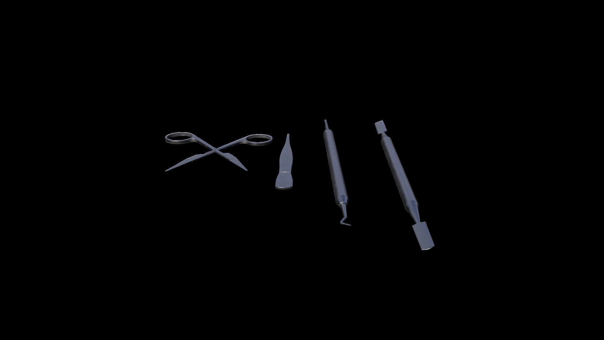 Surgical Instrument Low-poly 3D model_4