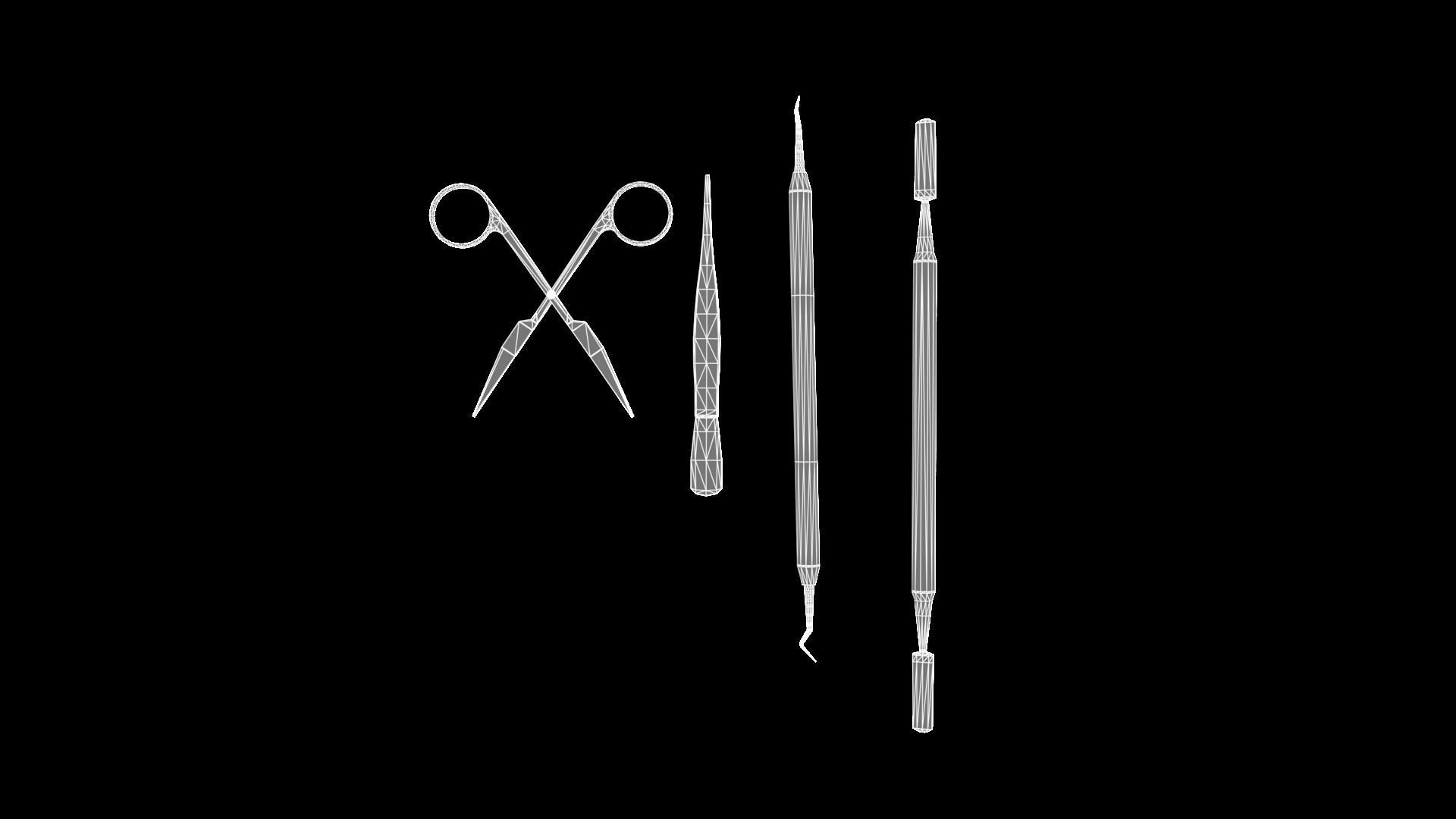 Surgical Instrument Low-poly 3D model_7
