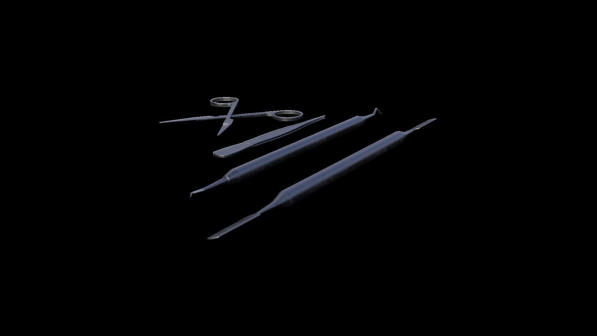 Surgical Instrument Low-poly 3D model_1