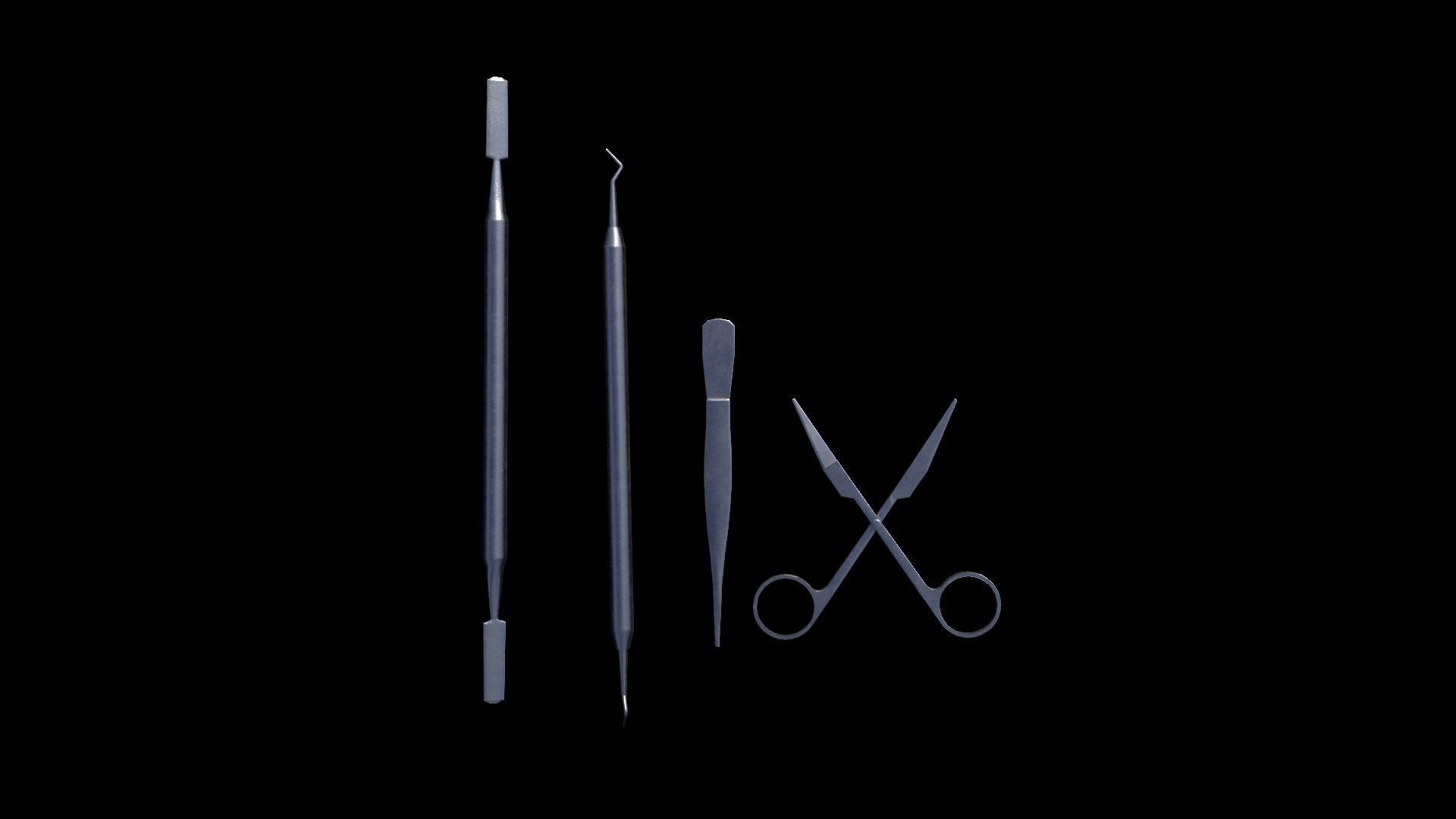 Surgical Instrument Low-poly 3D model_2