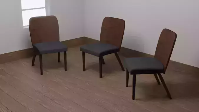 Wooden chair with fabric base