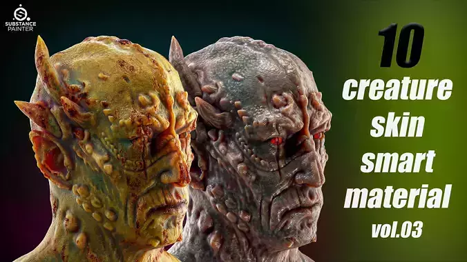 10 Creature skin smart material VOL03 Texture