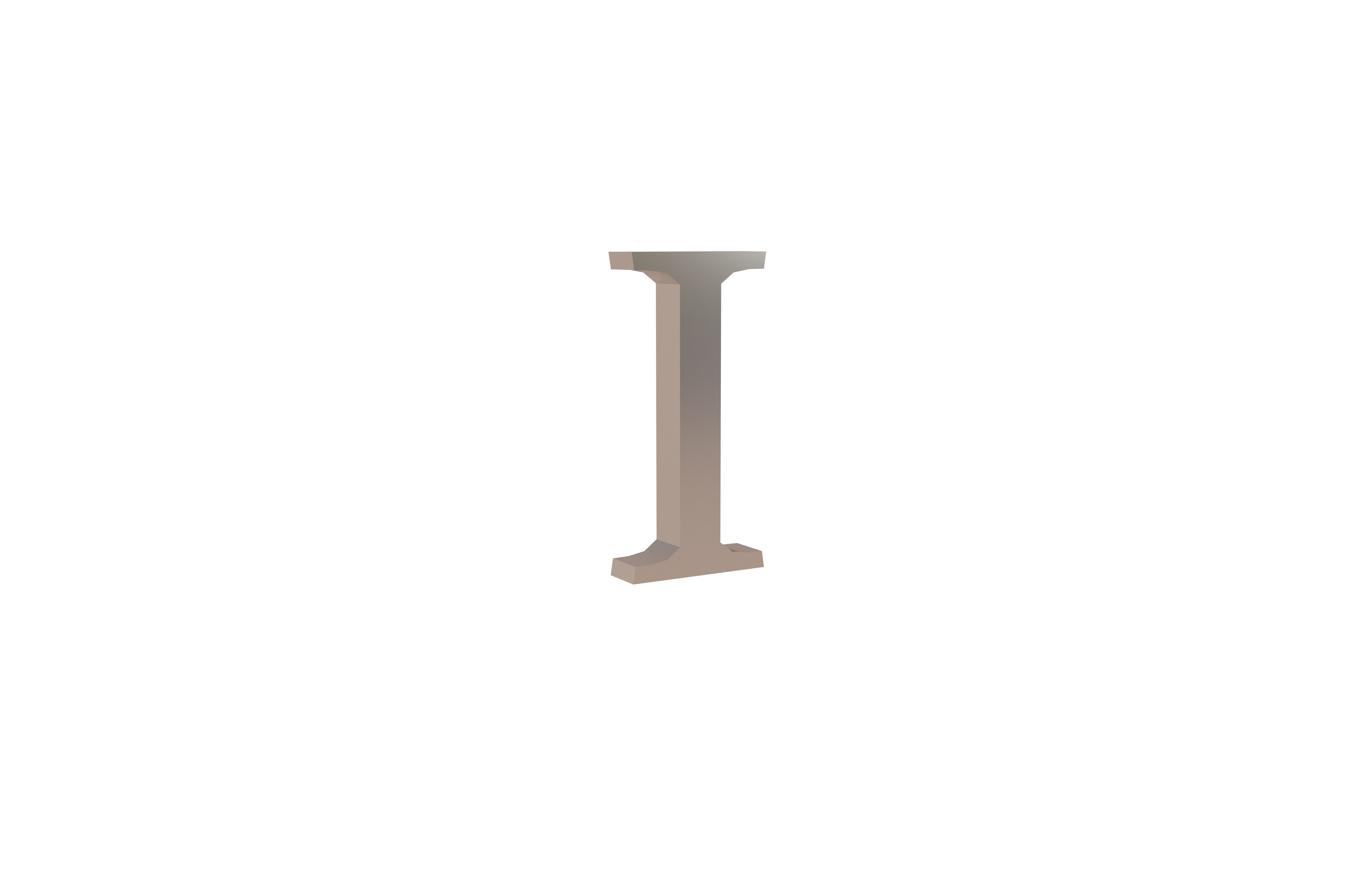 Roman Numerals 1 v1 003 Low-poly 3D model_1