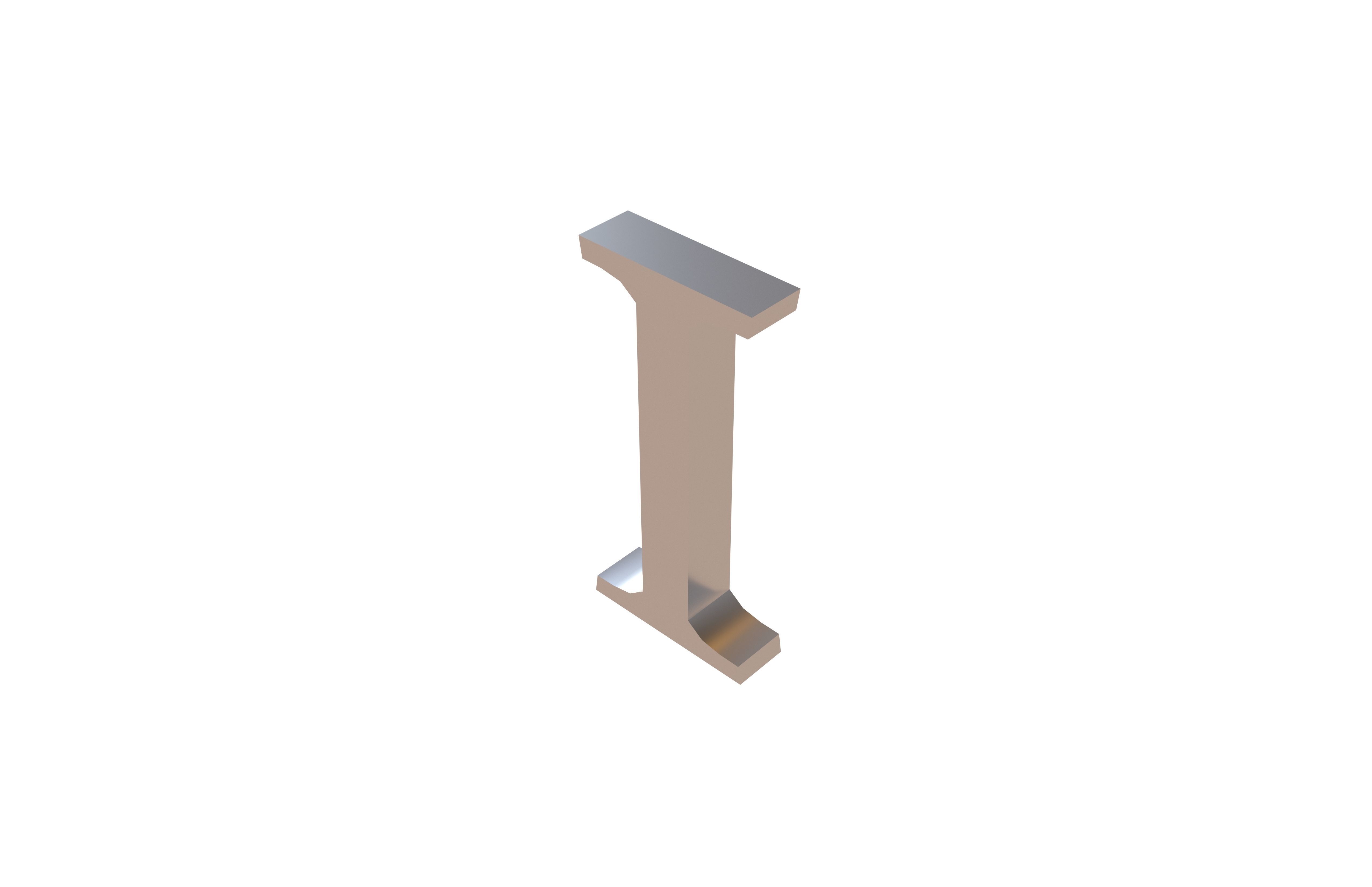 Roman Numerals 1 v1 003 Low-poly 3D model_2