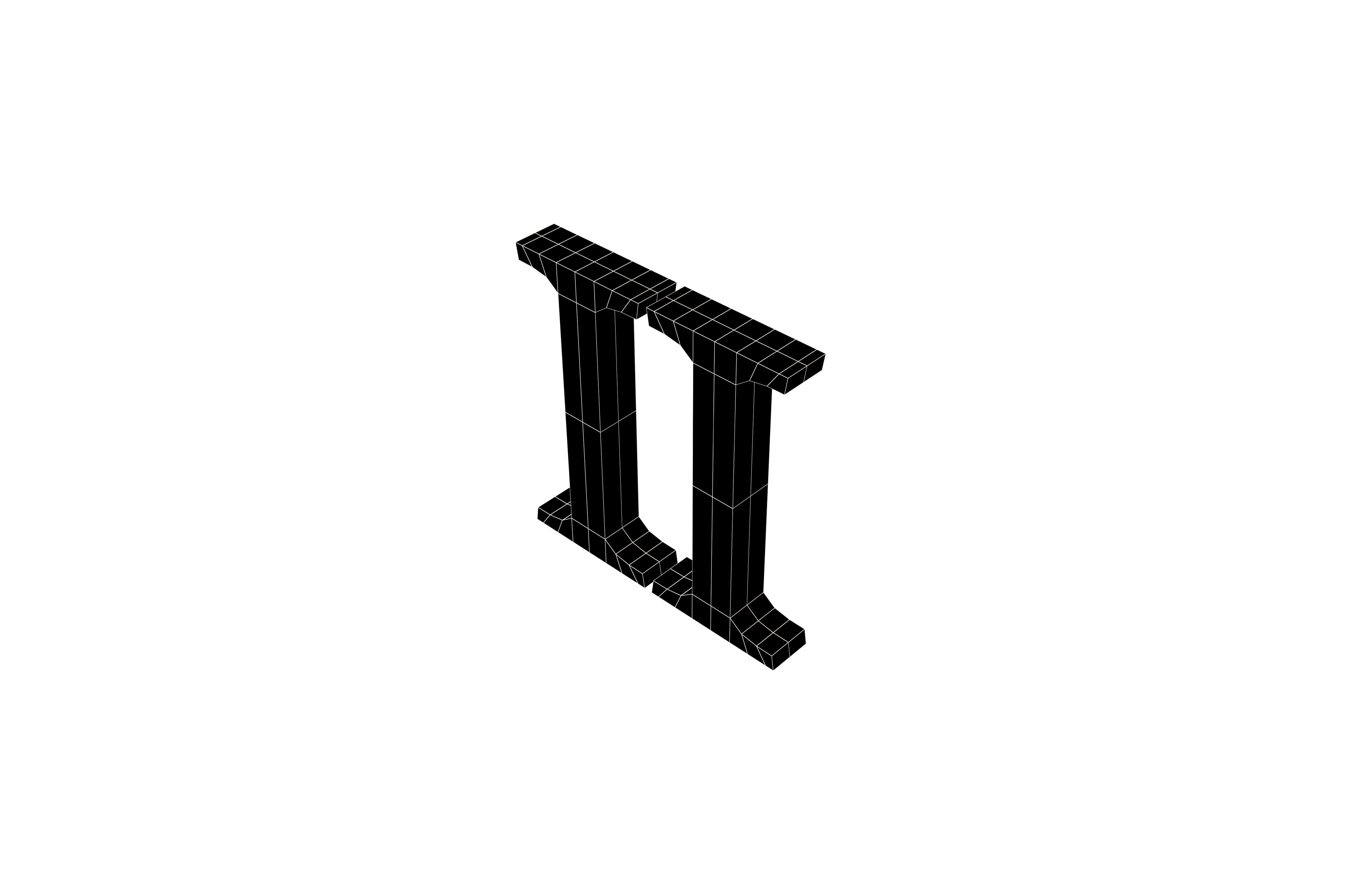 Roman Numerals 2 v1 001 Low-poly 3D model_7