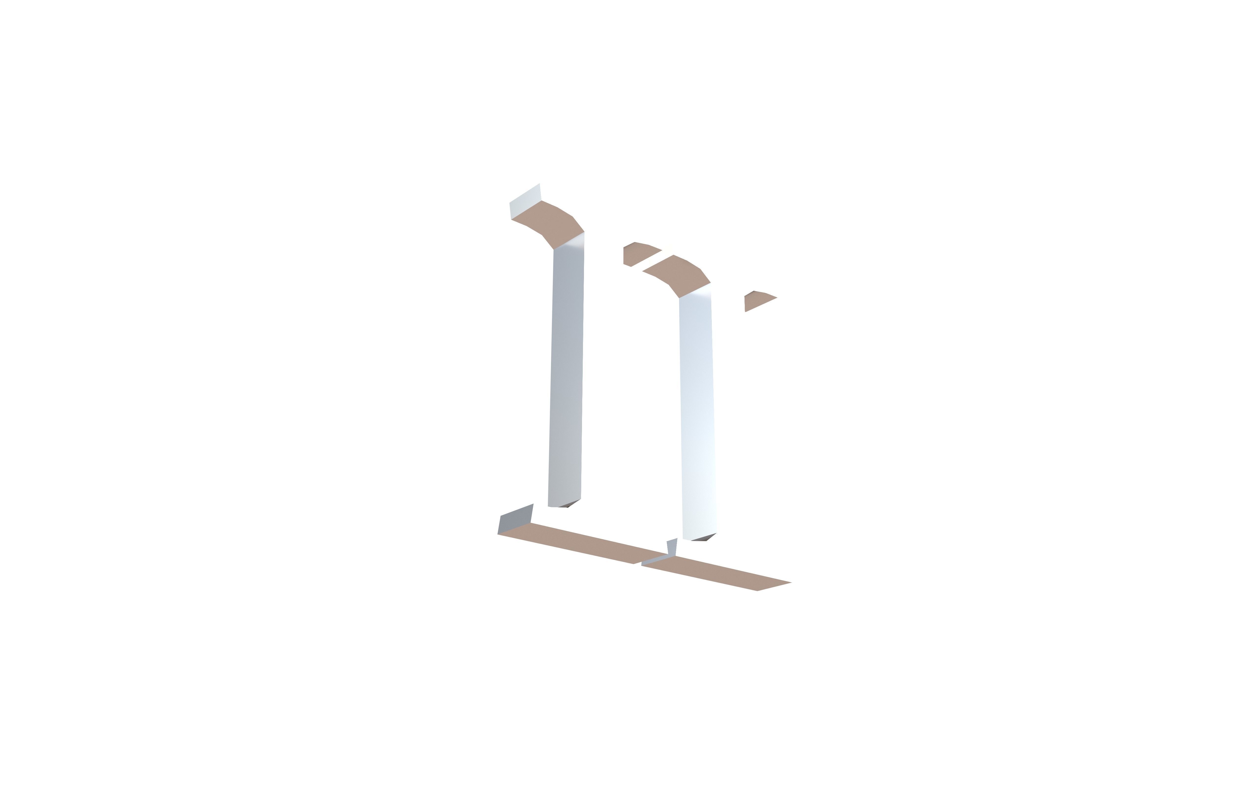 Roman Numerals 2 v1 003 Low-poly 3D model_3