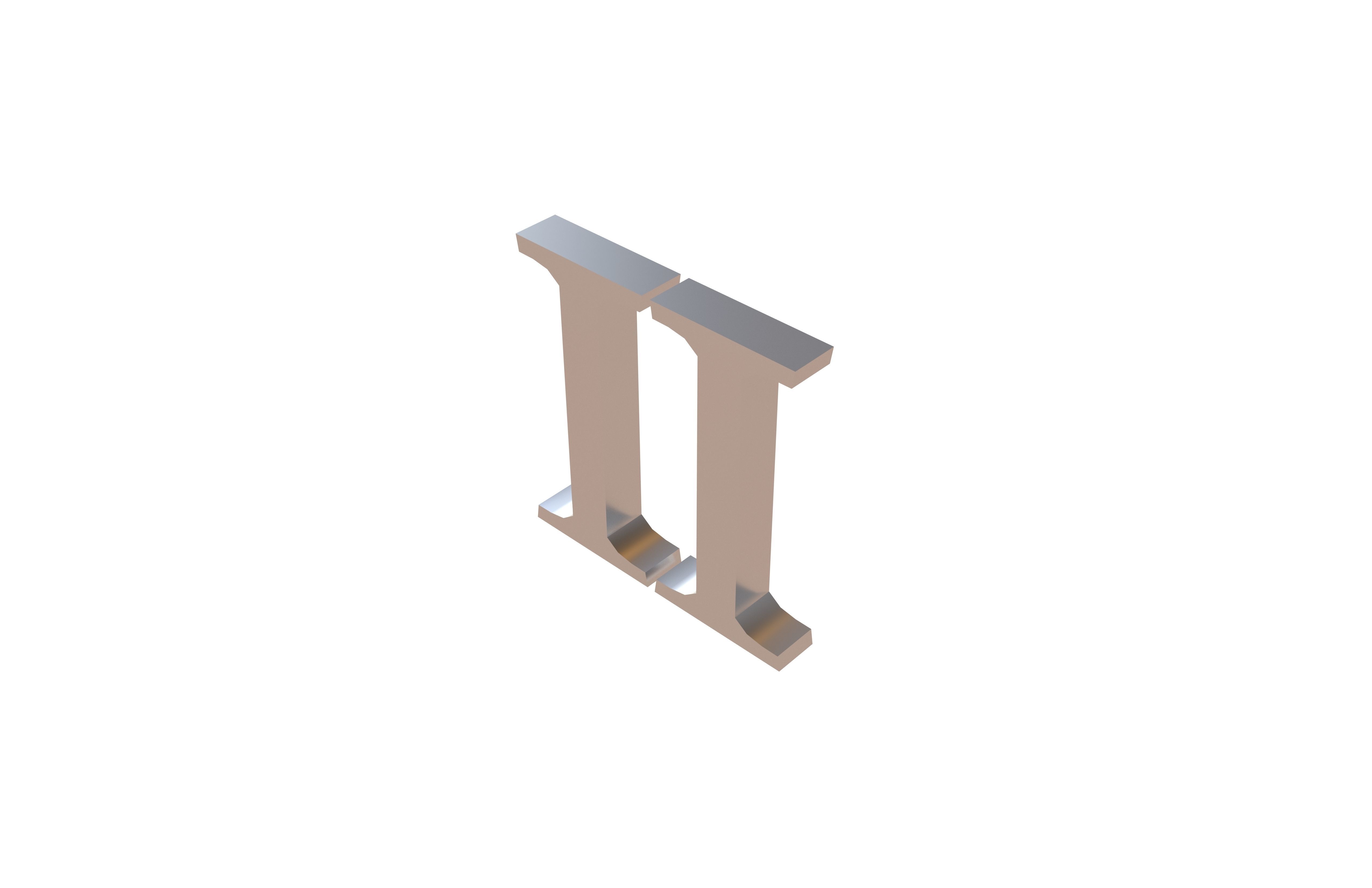 Roman Numerals 2 v1 003 Low-poly 3D model_2
