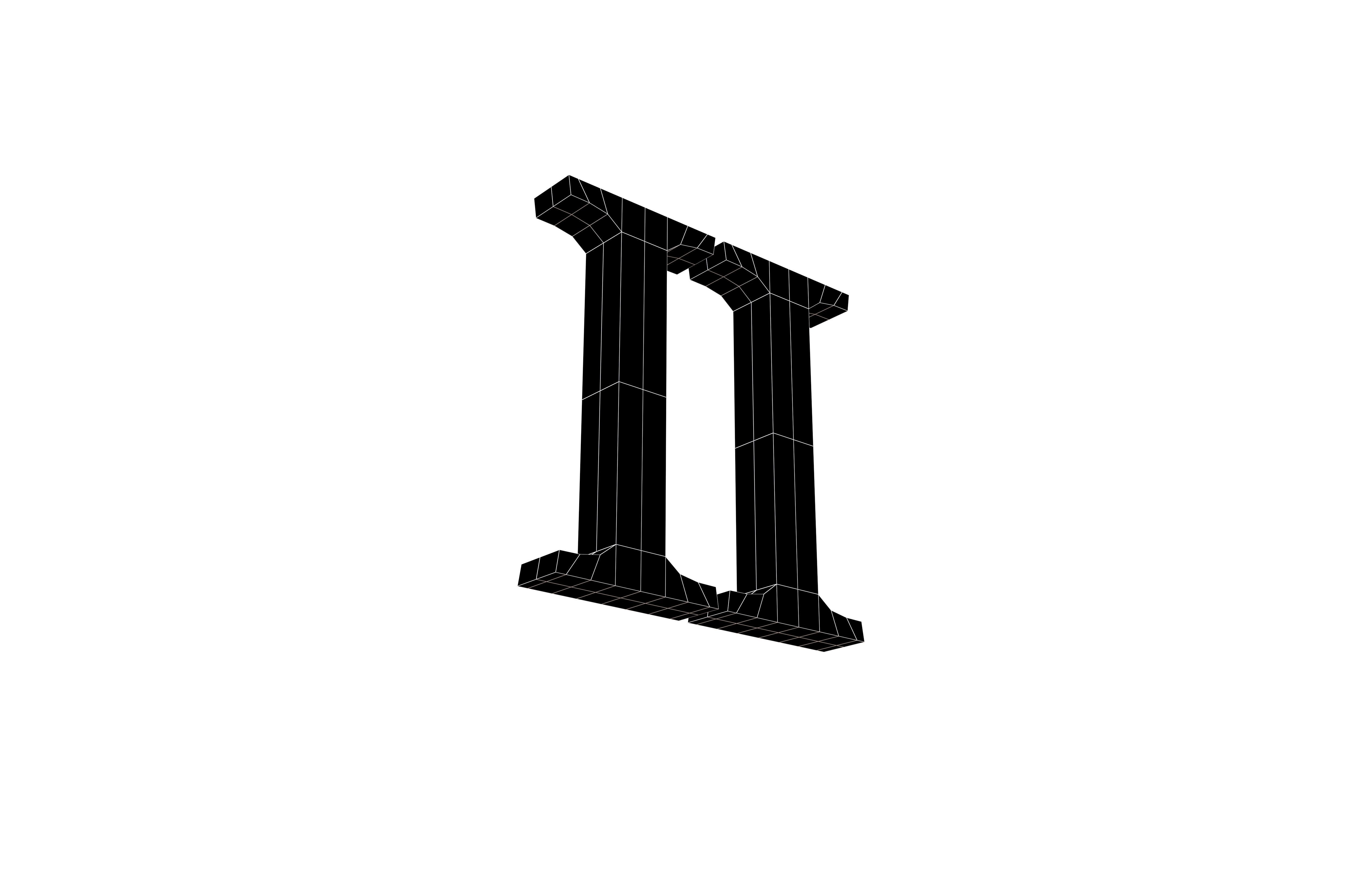 Roman Numerals 2 v1 003 Low-poly 3D model_5