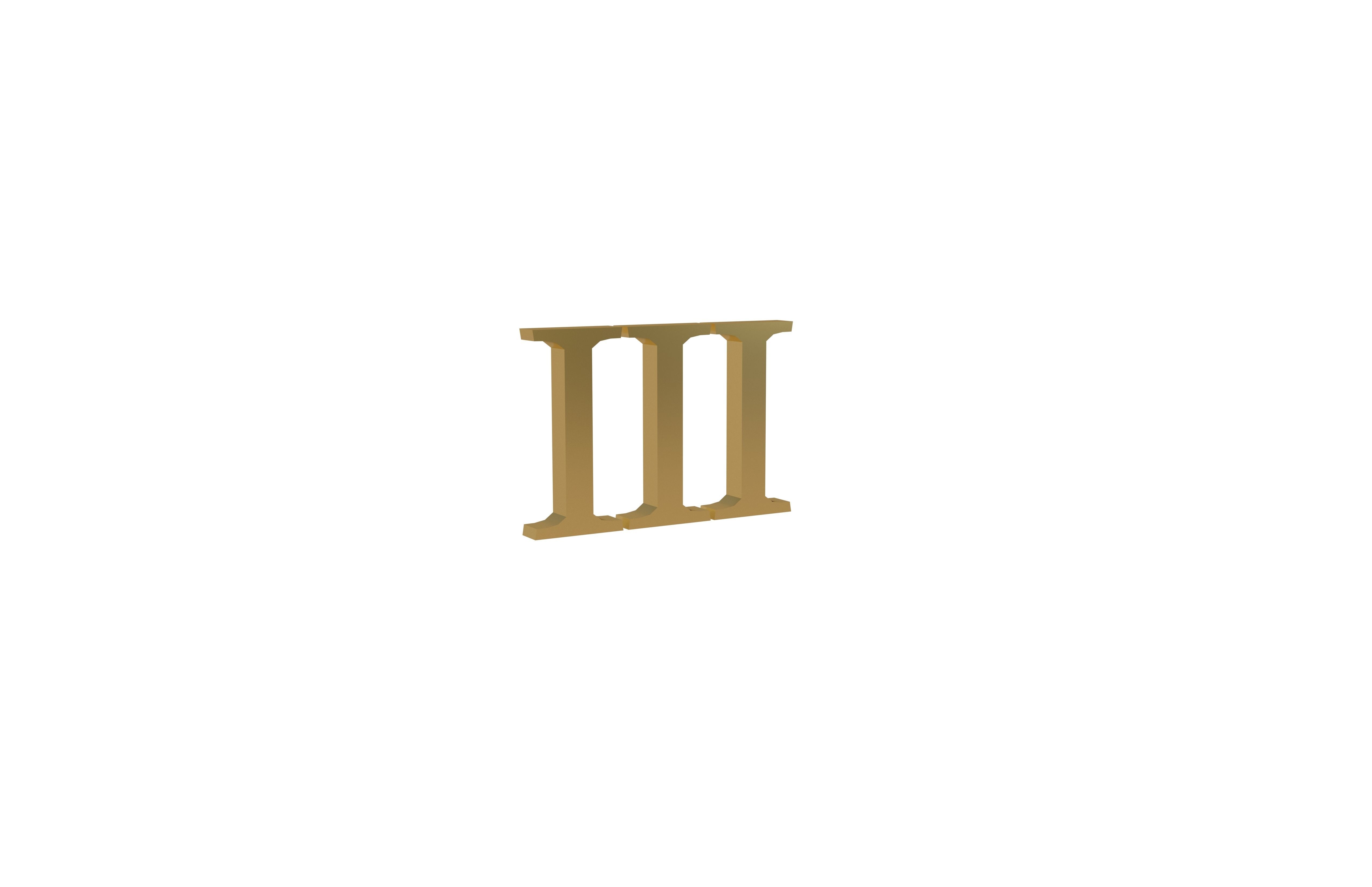 Roman Numerals 3 v1 002 Low-poly 3D model_1