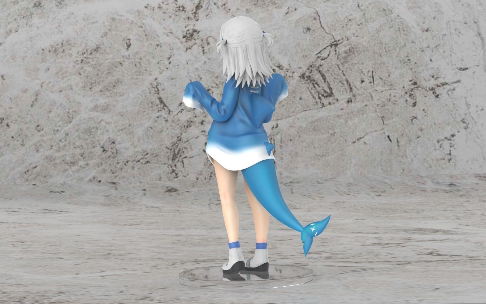 Hololive Gawr gura 3d print model 3D print model_3