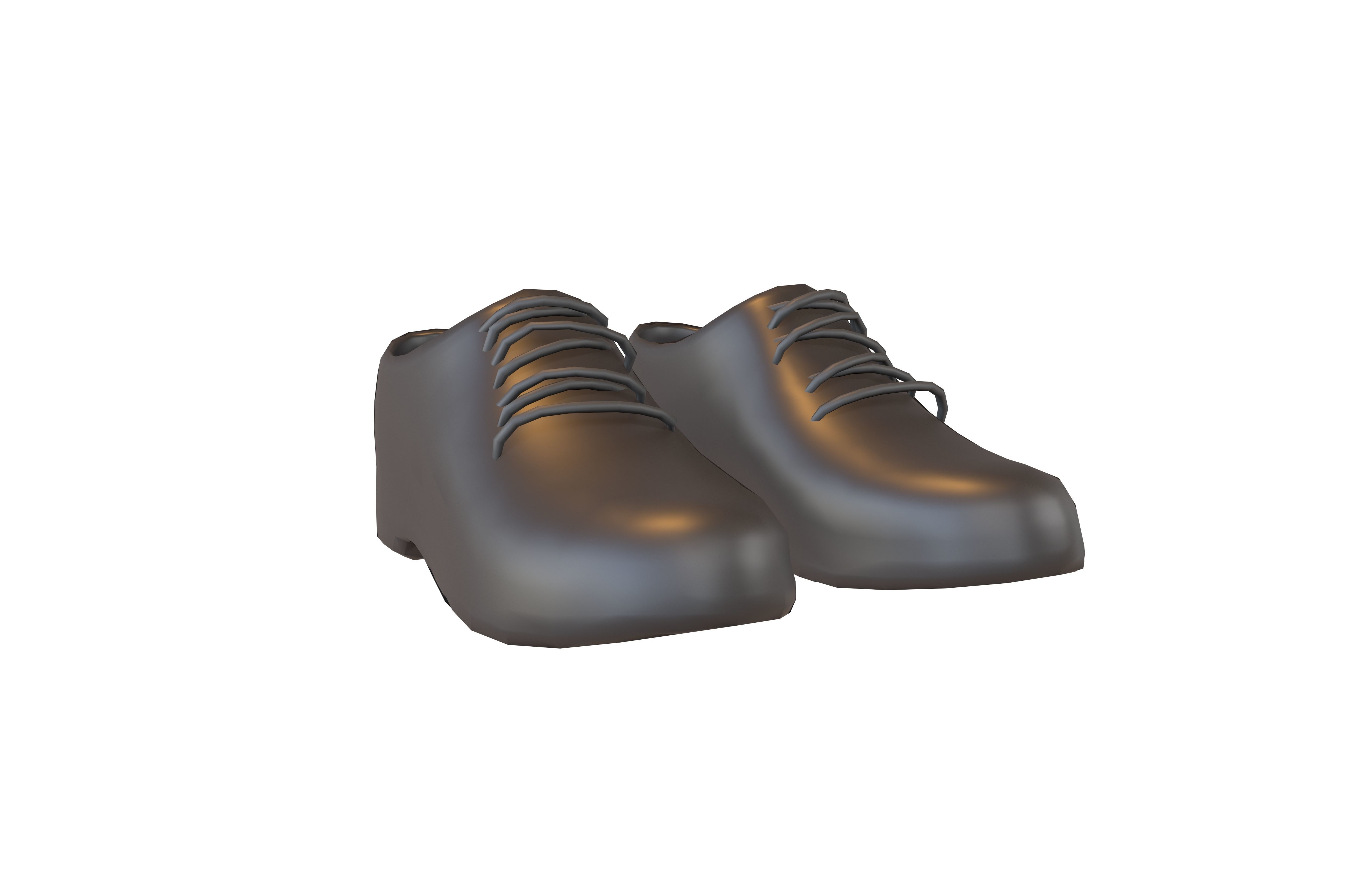 Leather Shoes v1 001 Low-poly 3D model_1