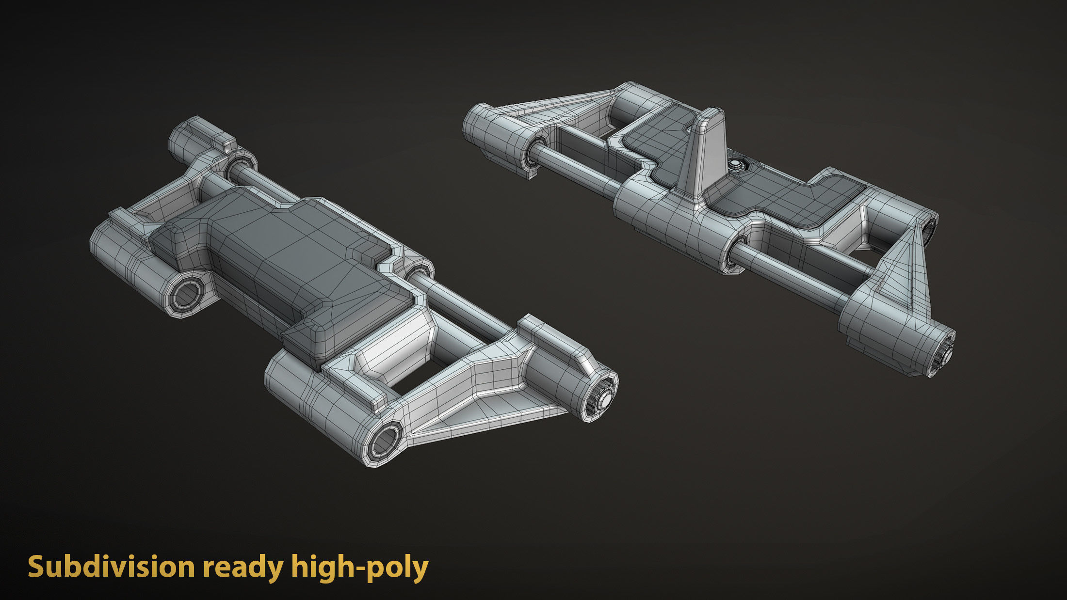 M2 Bradley and M270 MLRS Tracks Low-poly 3D model_4