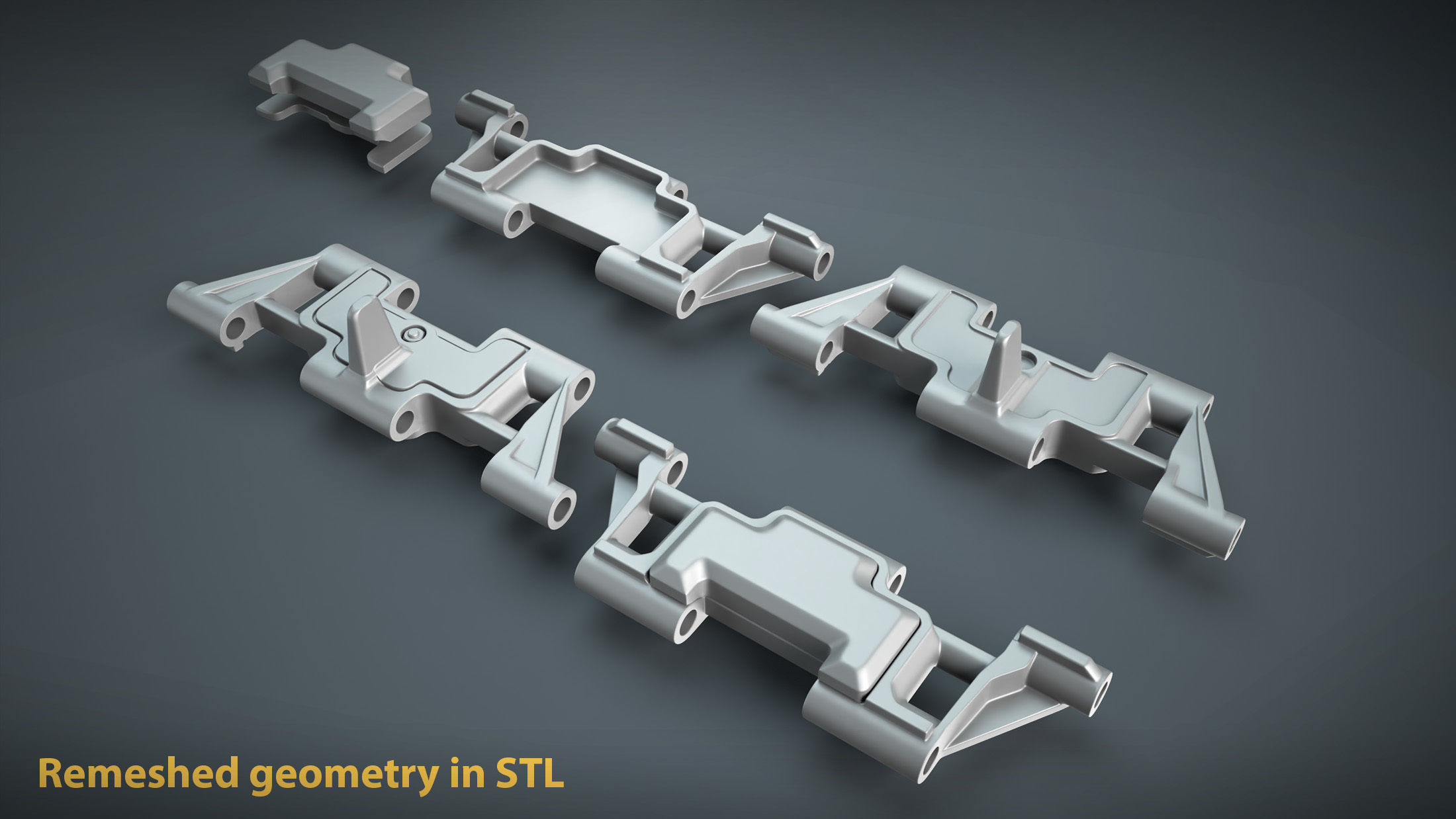 M2 Bradley and M270 MLRS Tracks Low-poly 3D model_6