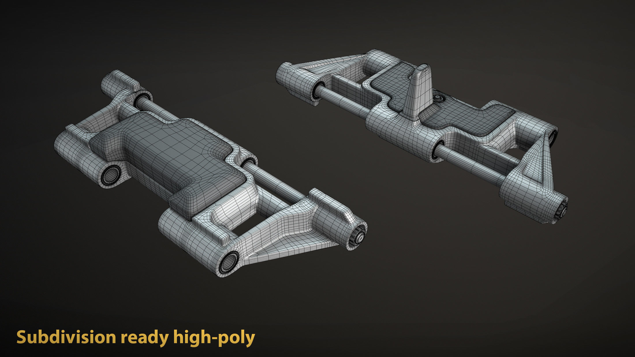 M2 Bradley and M270 MLRS Tracks Low-poly 3D model_5