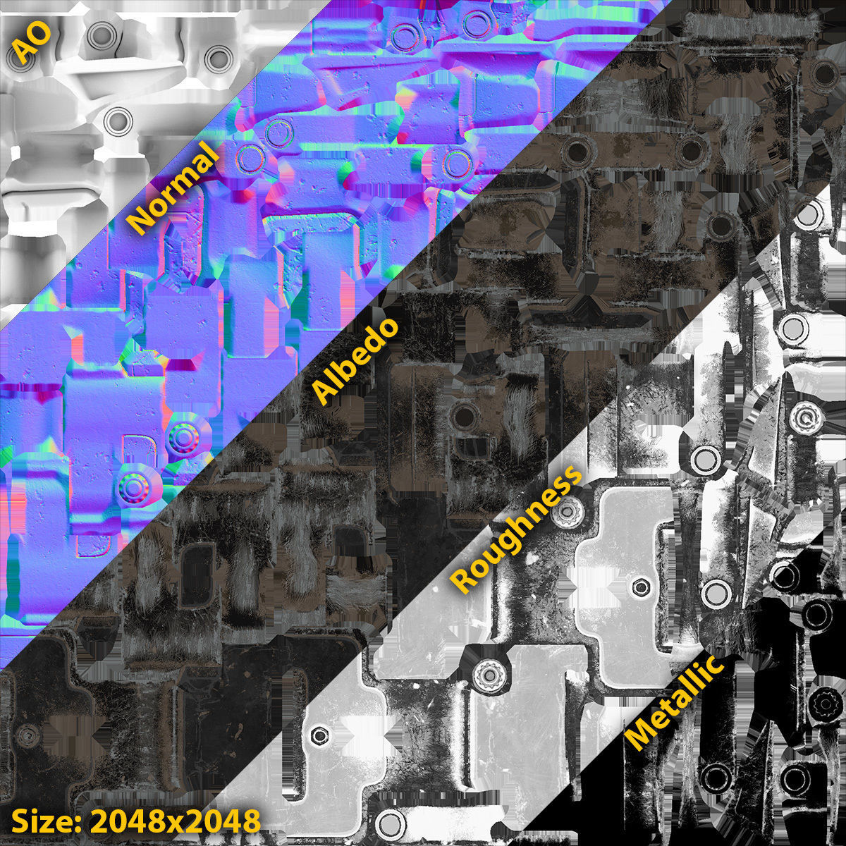 M2 Bradley and M270 MLRS Tracks Low-poly 3D model_8