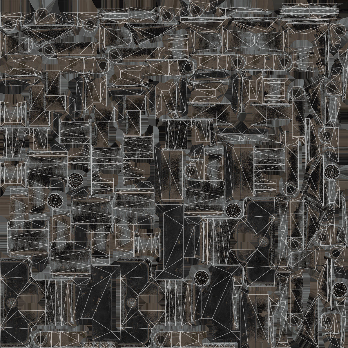 M2 Bradley and M270 MLRS Tracks Low-poly 3D model_7