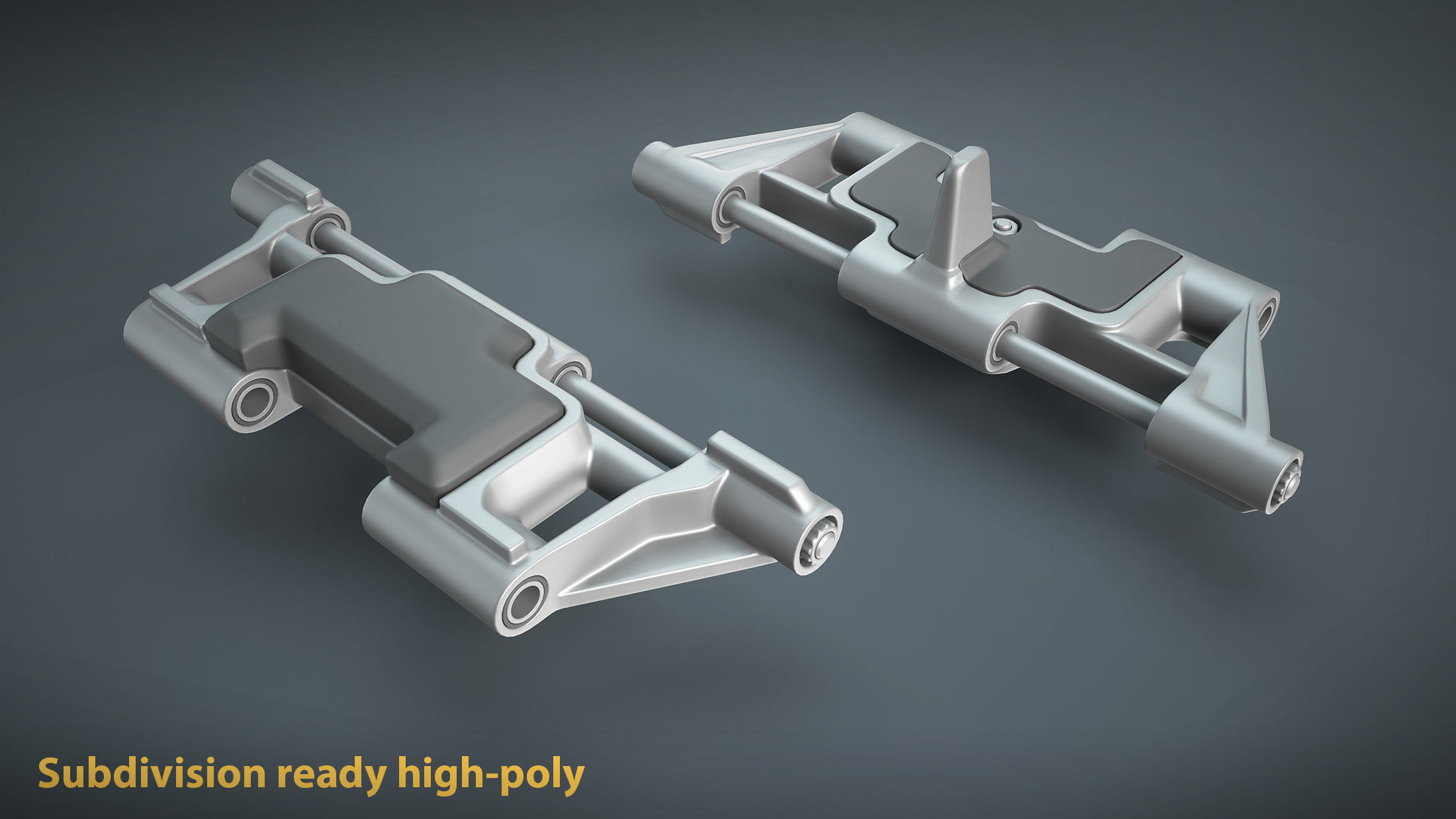 M2 Bradley and M270 MLRS Tracks Low-poly 3D model_3