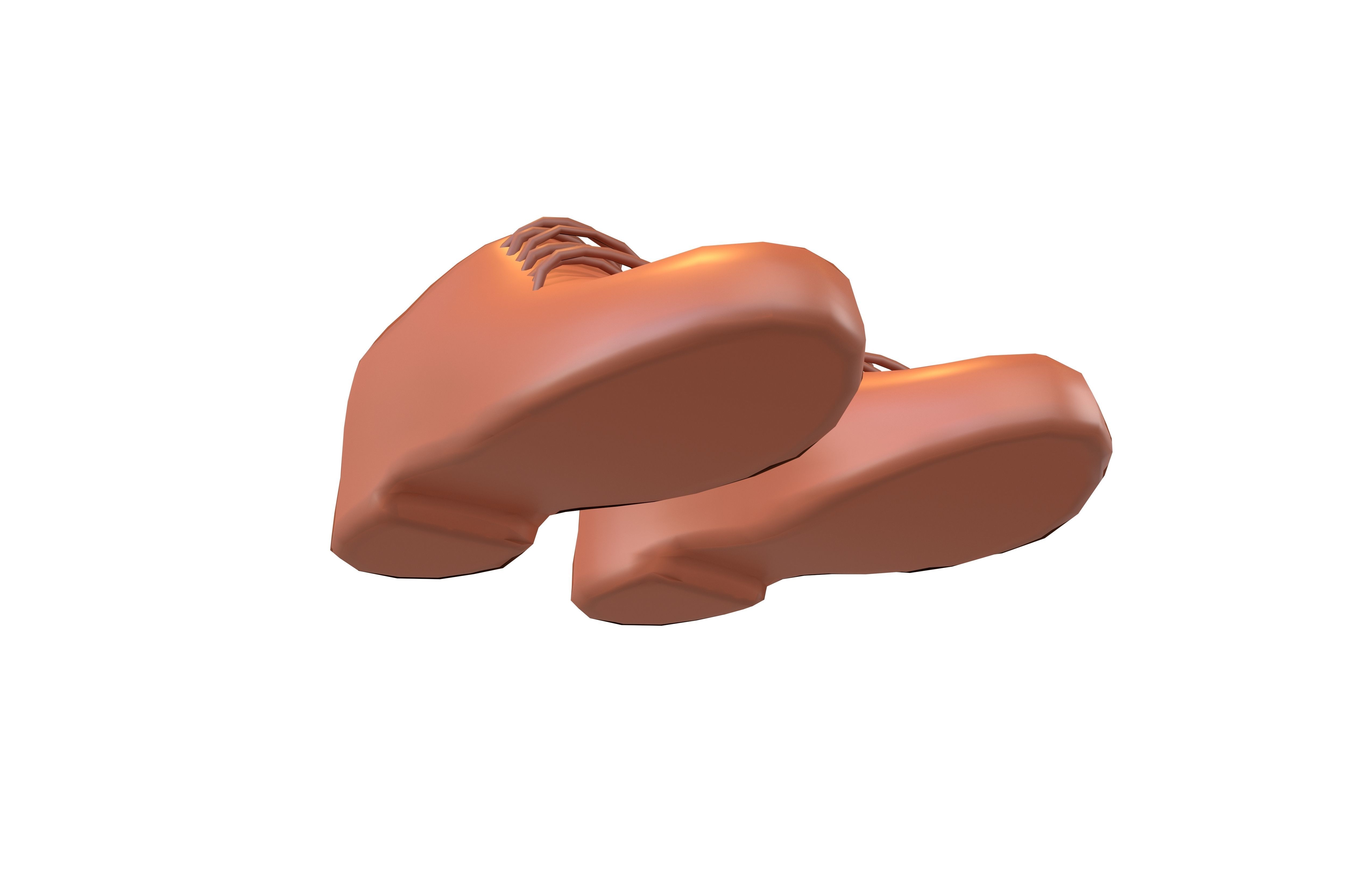 Leather Shoes v1 002 Low-poly 3D model_2