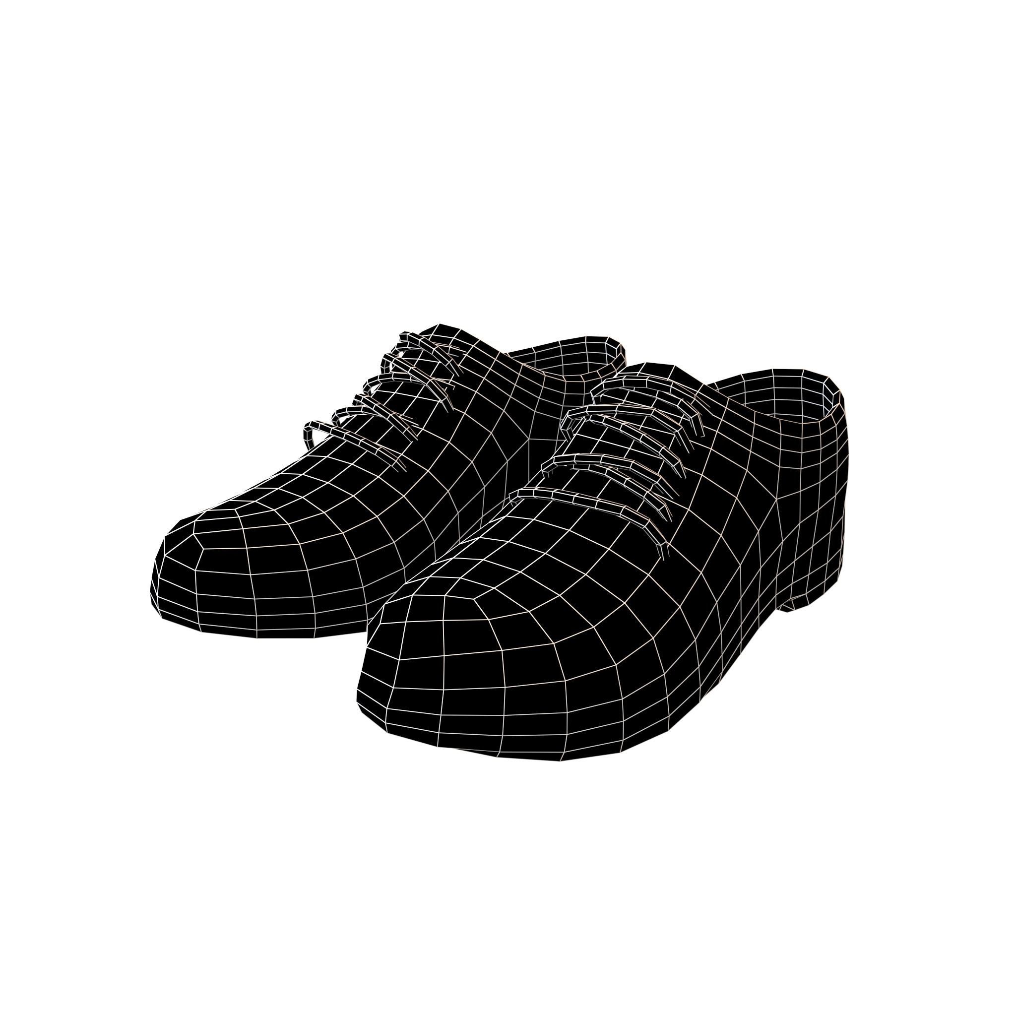 Leather Shoes v1 002 Low-poly 3D model_4