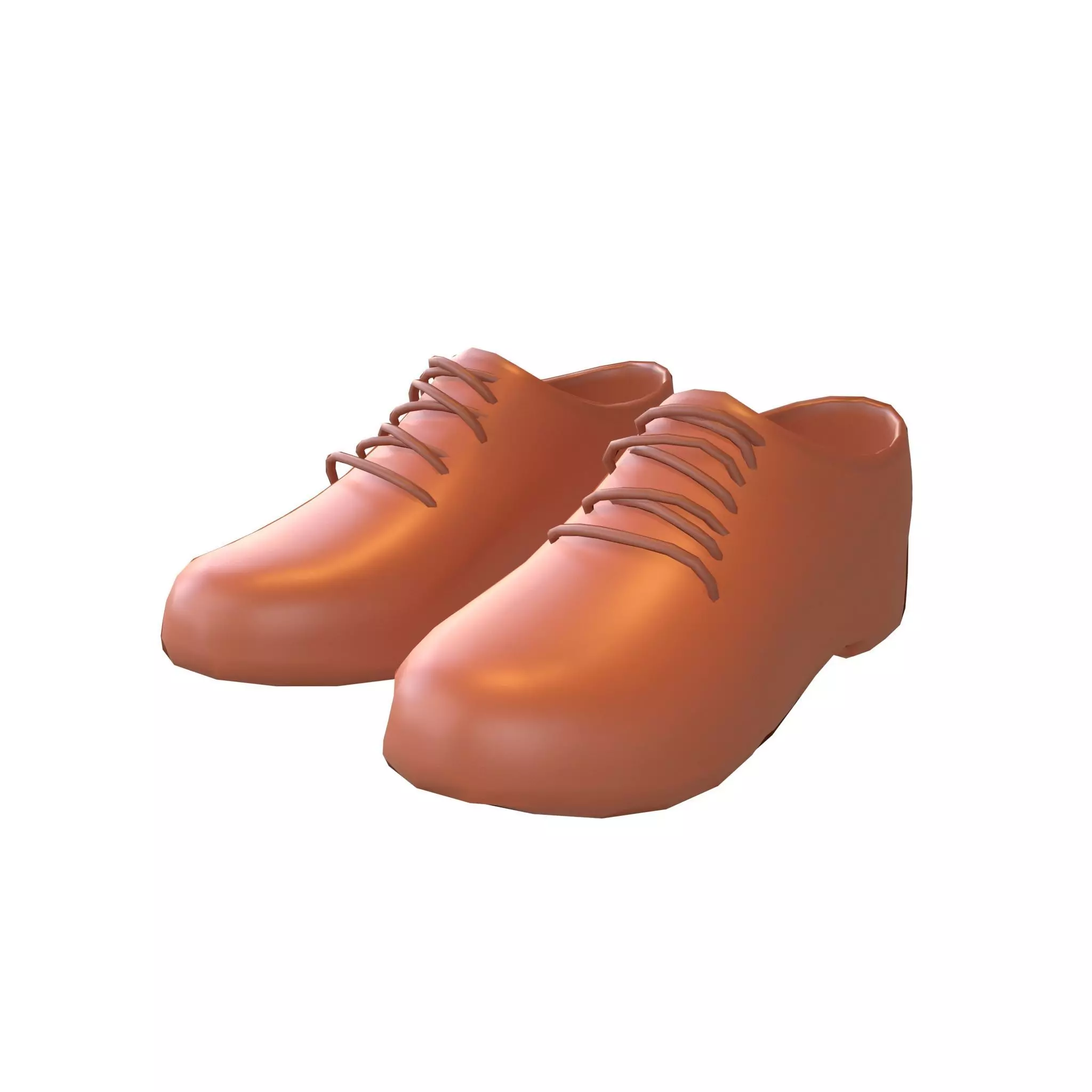 Leather Shoes v1 002 Low-poly 3D model_0