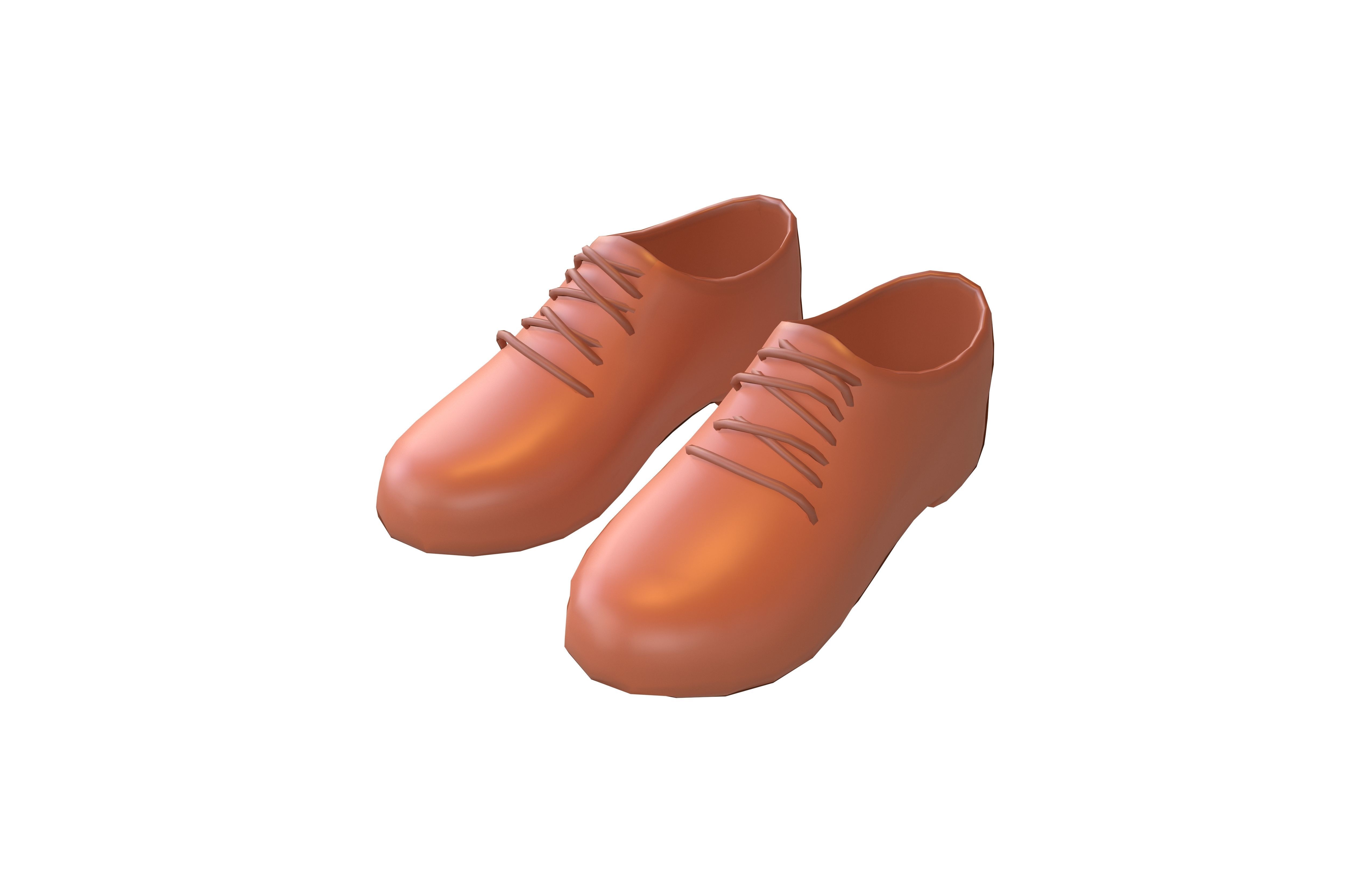 Leather Shoes v1 002 Low-poly 3D model_1