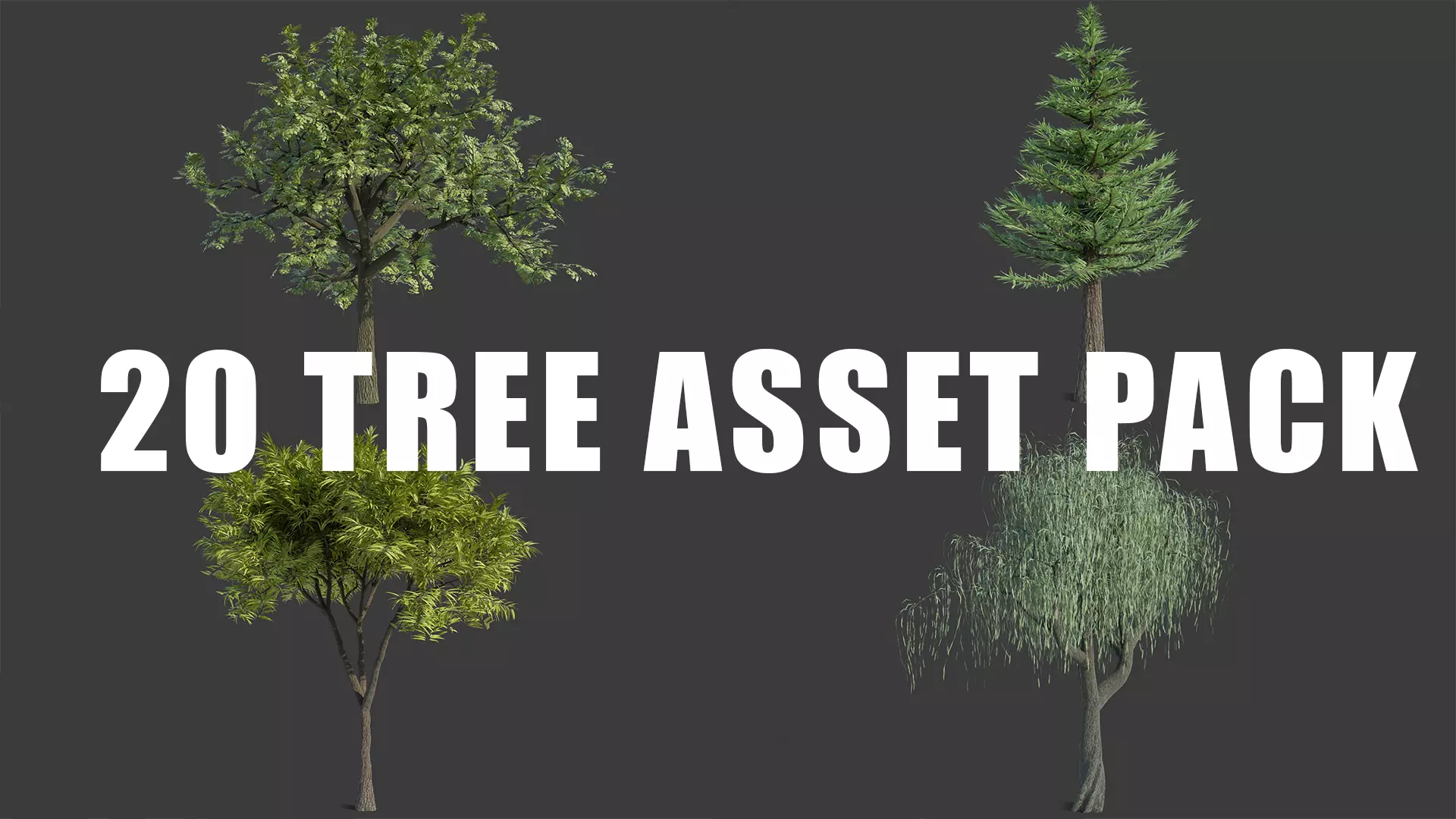 Tree Collection - 20 Tree Asset Pack 3D model_0
