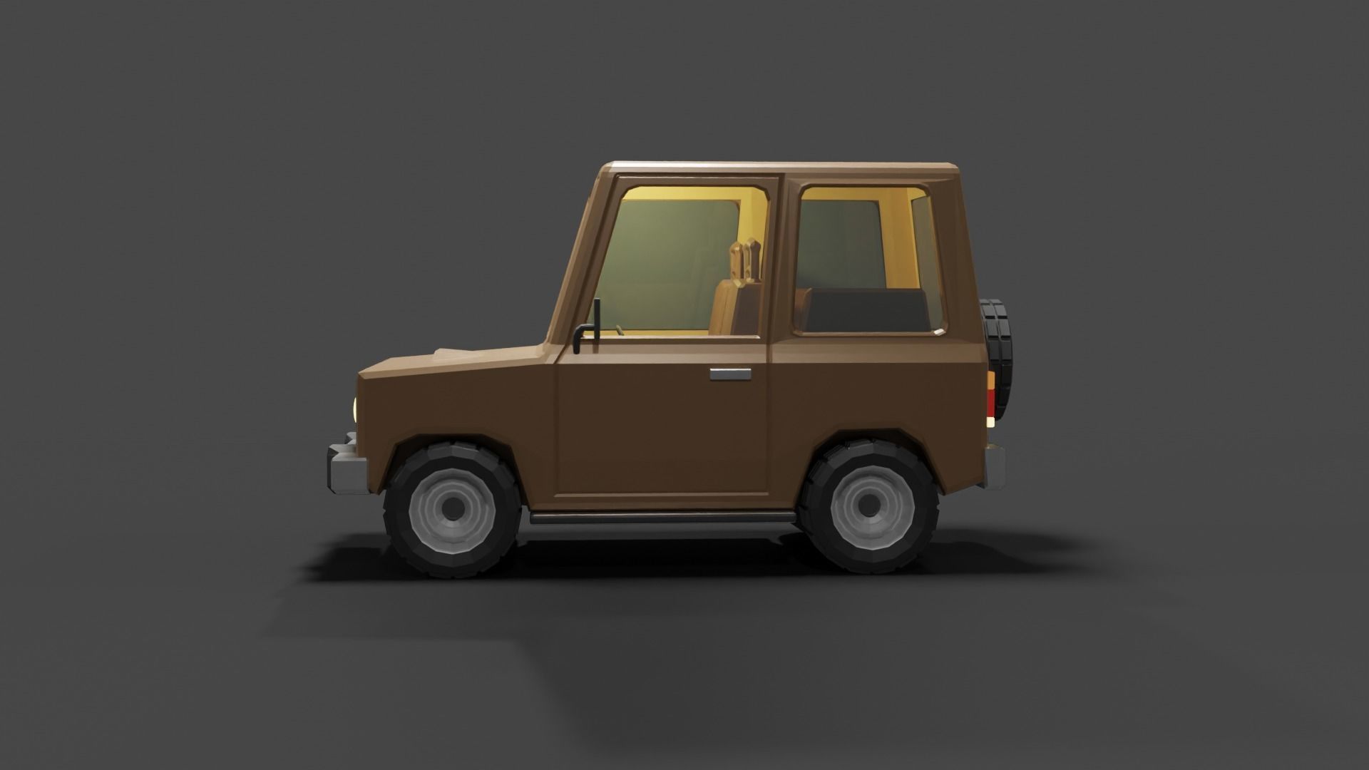 Concept Cartoon Type SUV Low-poly 3D model_21