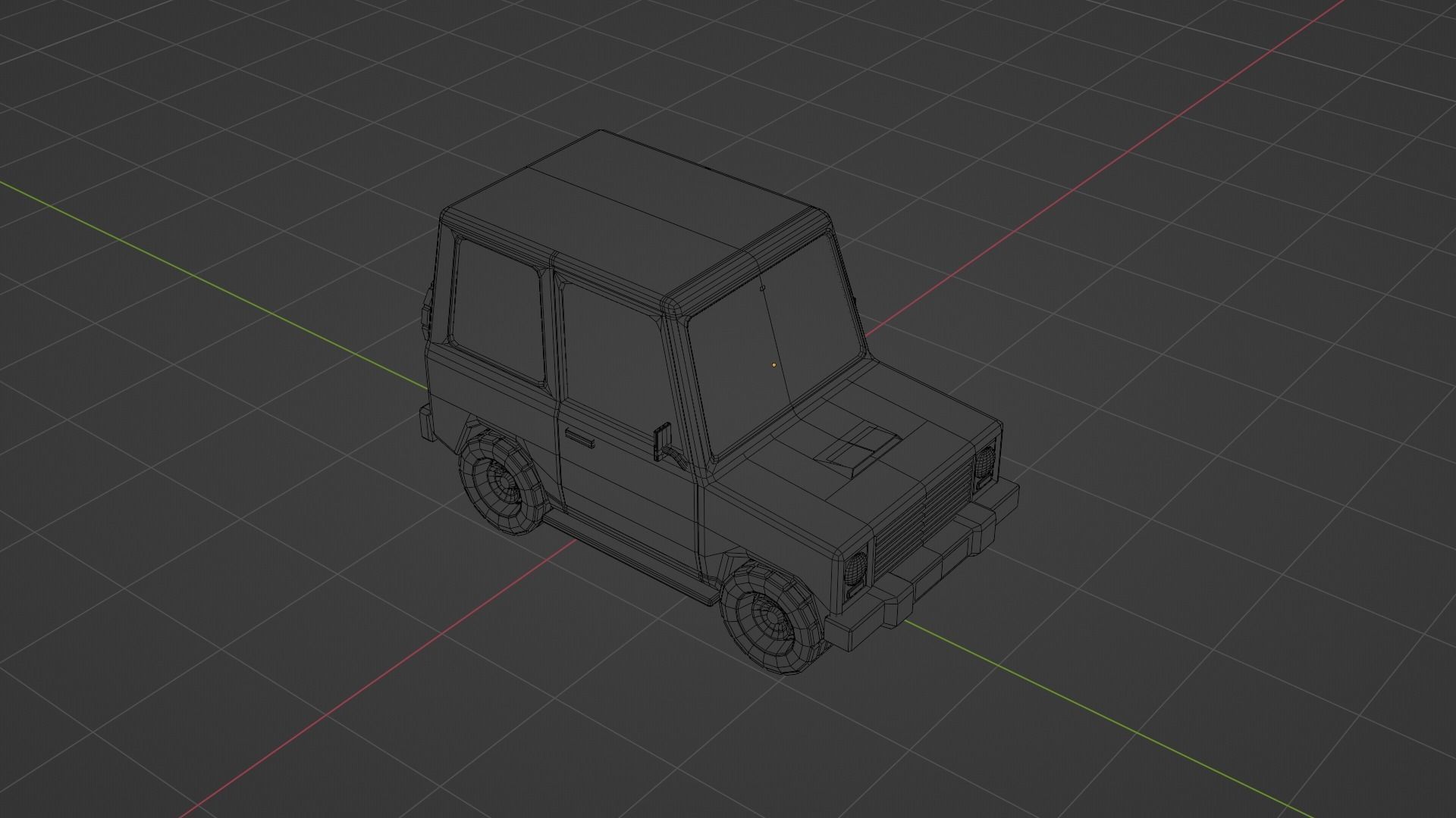 Concept Cartoon Type SUV Low-poly 3D model_14