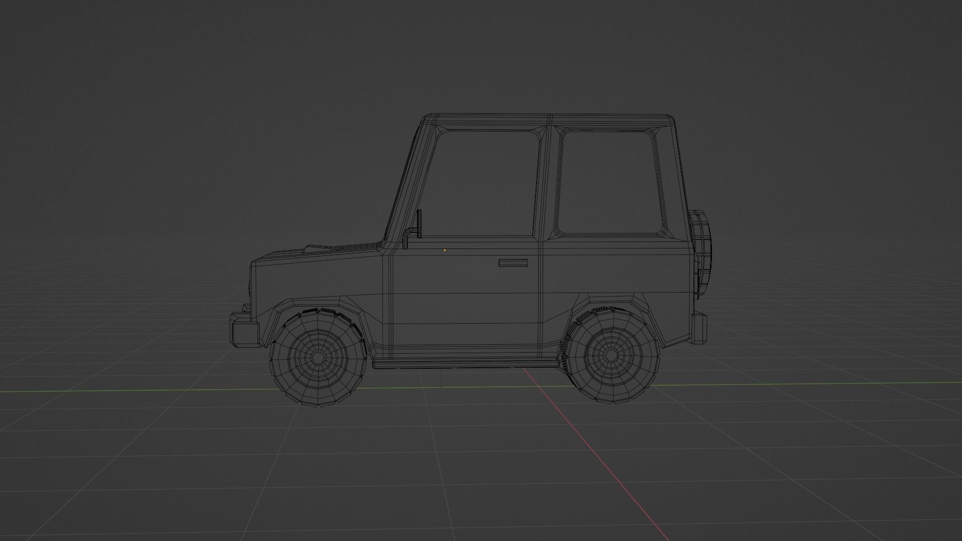 Concept Cartoon Type SUV Low-poly 3D model_22
