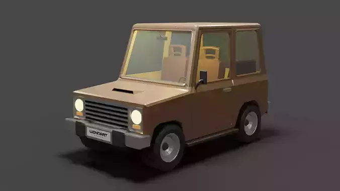 Concept Cartoon Type SUV Low-poly 3D model