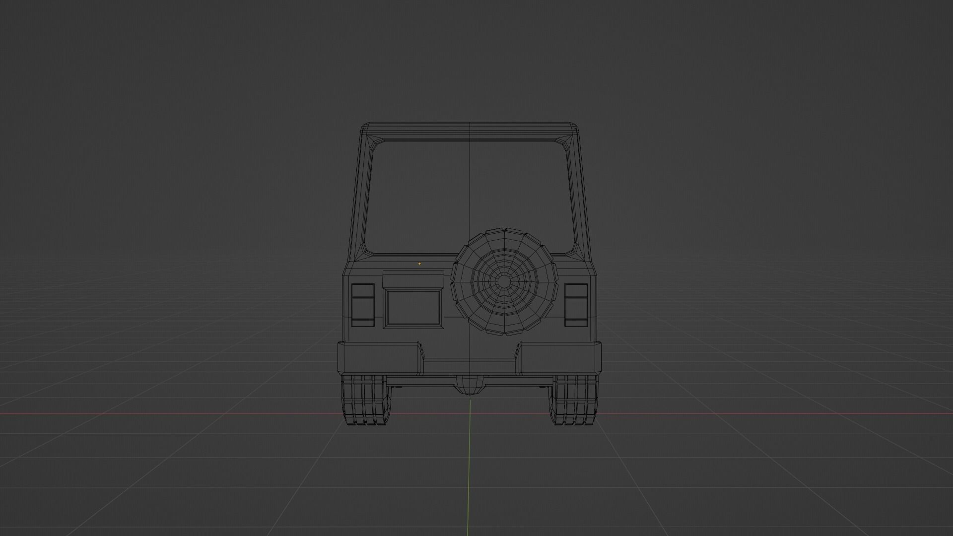 Concept Cartoon Type SUV Low-poly 3D model_24