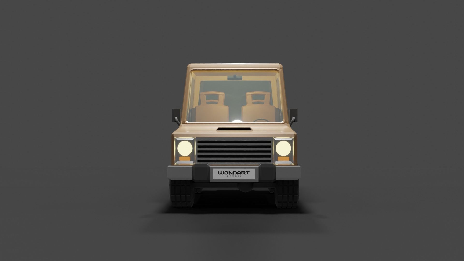 Concept Cartoon Type SUV Low-poly 3D model_25