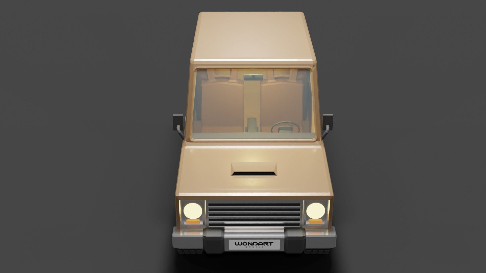 Concept Cartoon Type SUV Low-poly 3D model_11