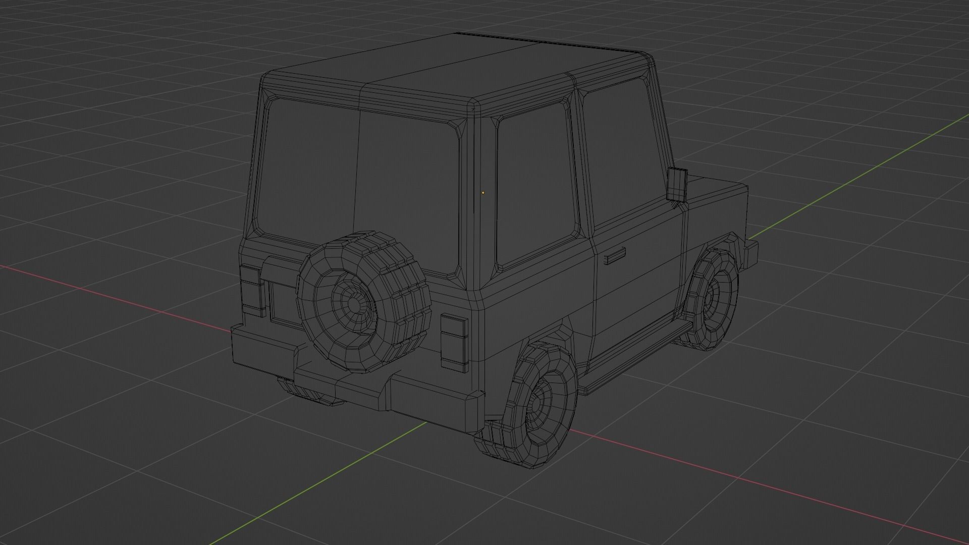 Concept Cartoon Type SUV Low-poly 3D model_18