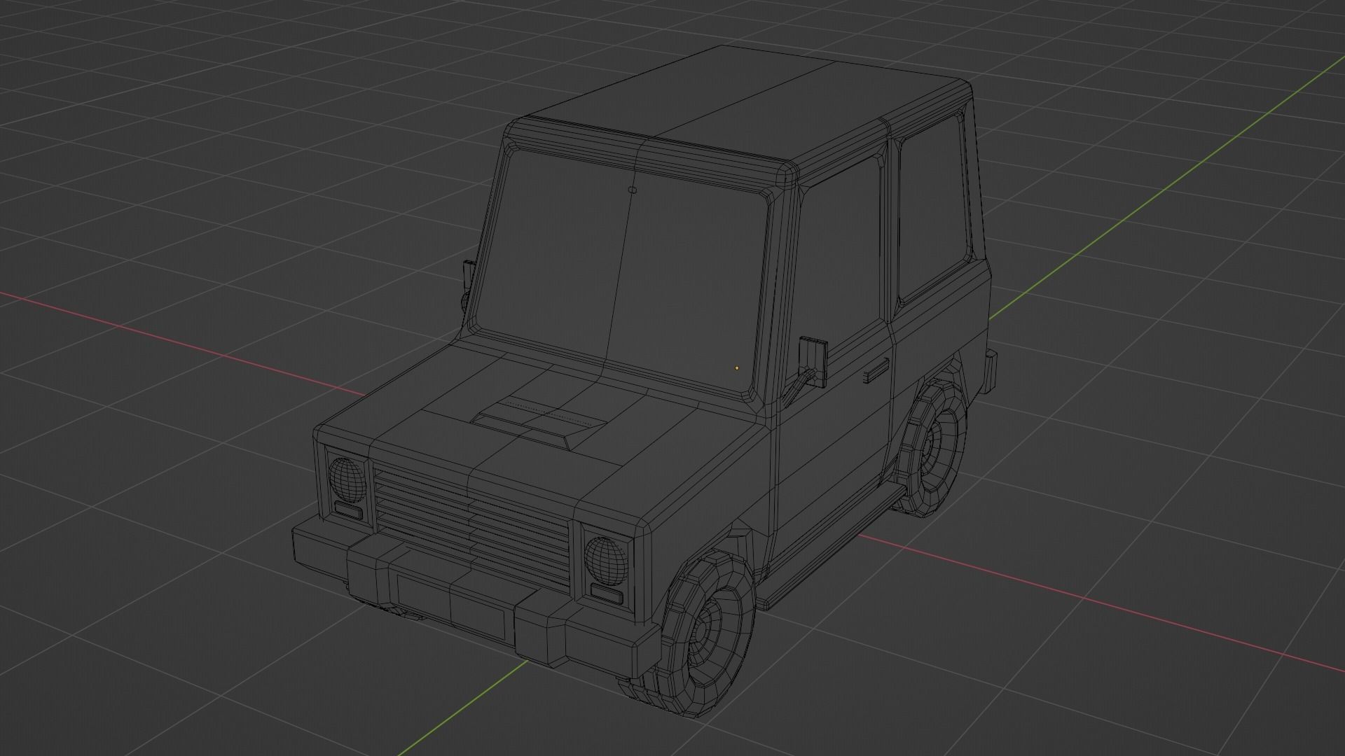 Concept Cartoon Type SUV Low-poly 3D model_16