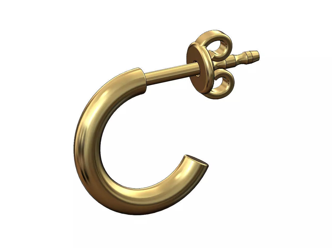 Simple hoop earring 3D print model