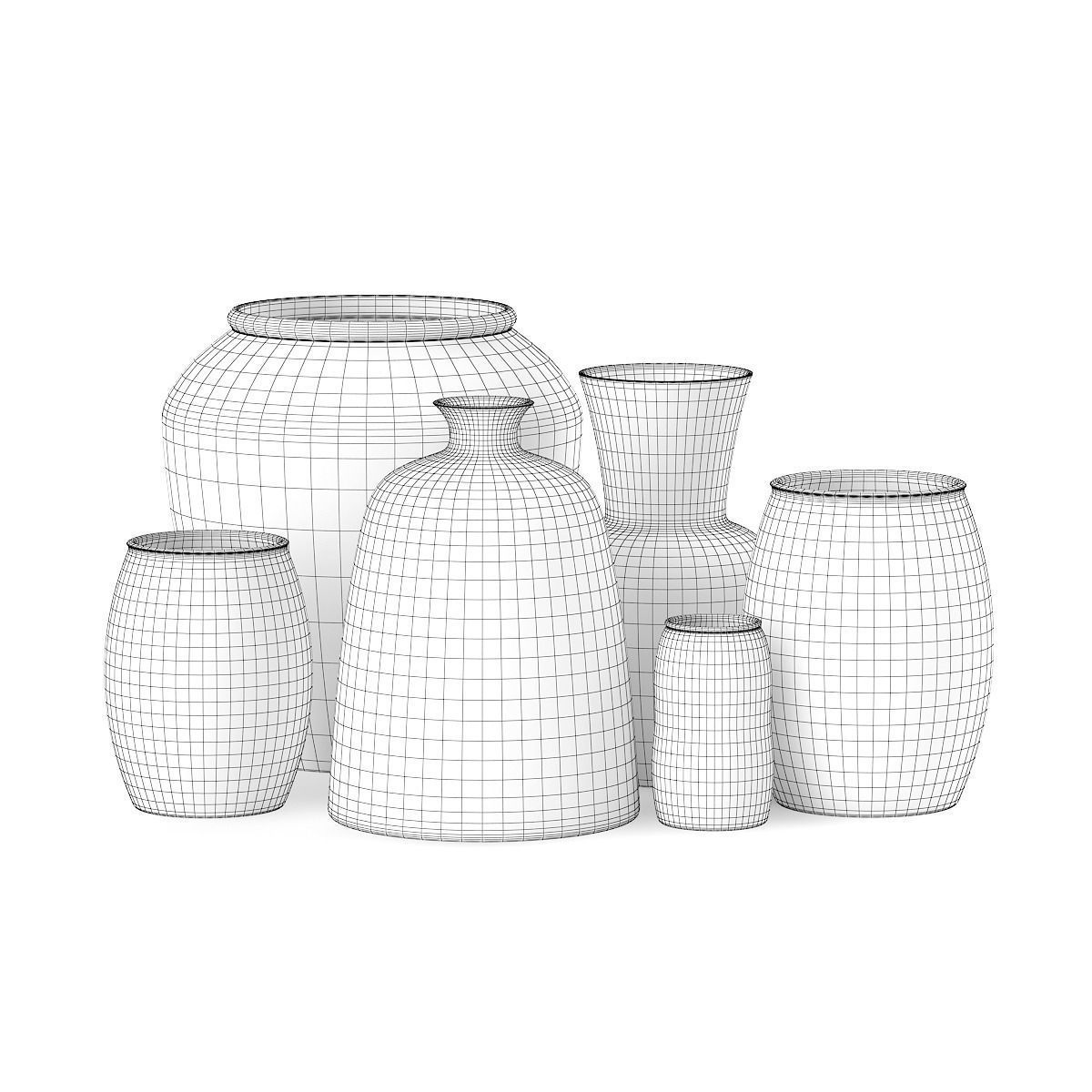 Ceramic Vases 3D model_1