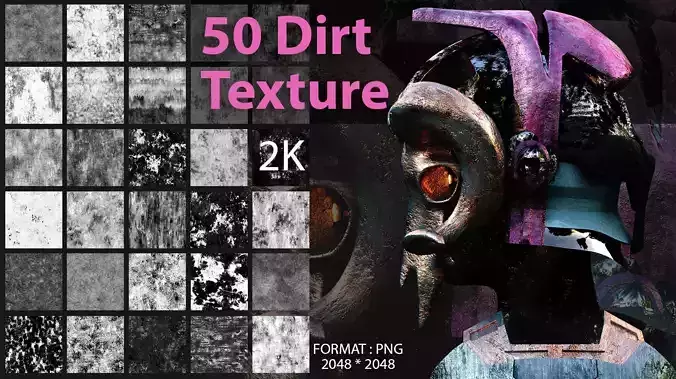 50 dirt texture 2k -png format Texture