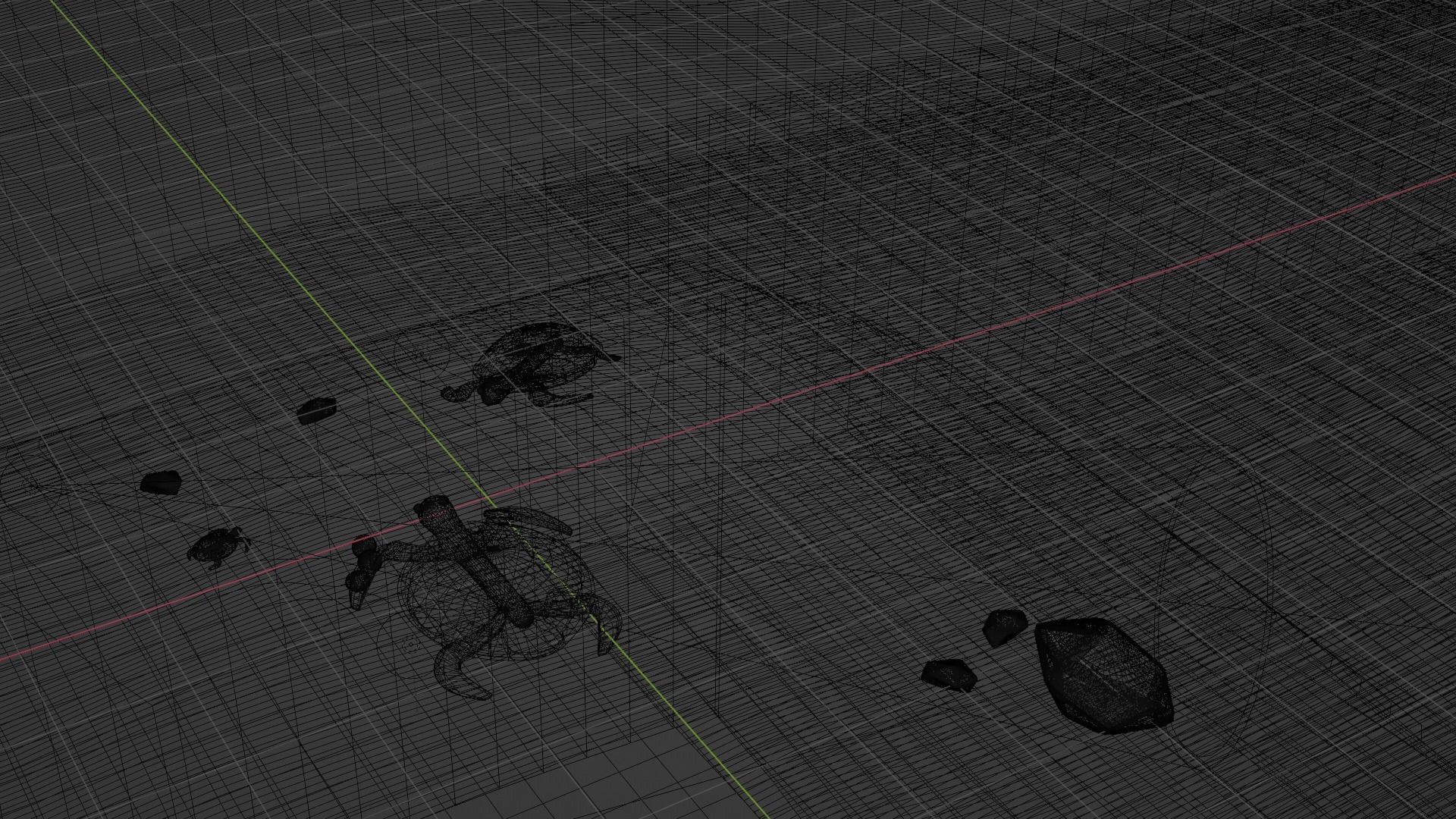 Stylised Cartoony Turtles on Beach 3D model_14