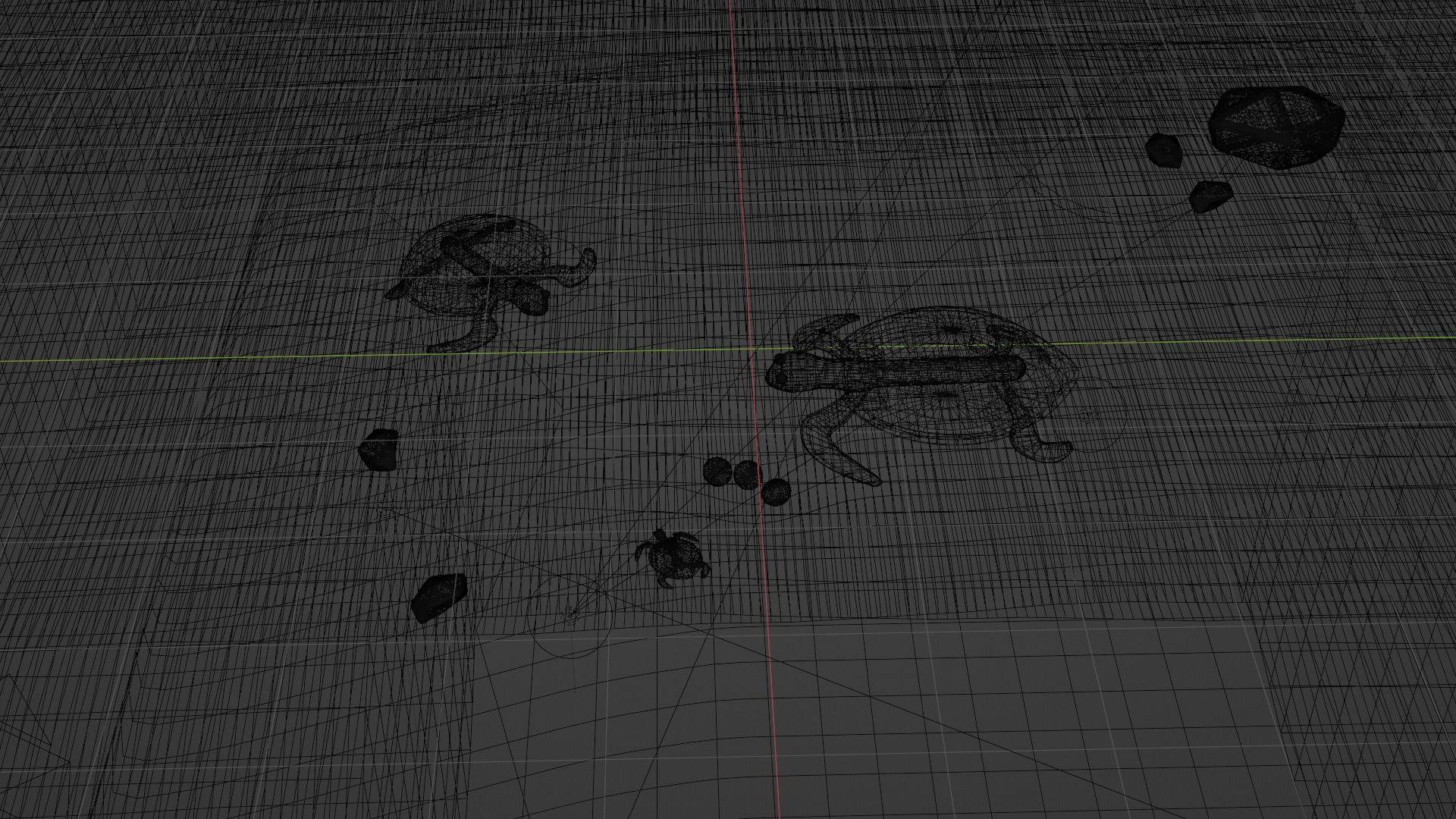 Stylised Cartoony Turtles on Beach 3D model_4