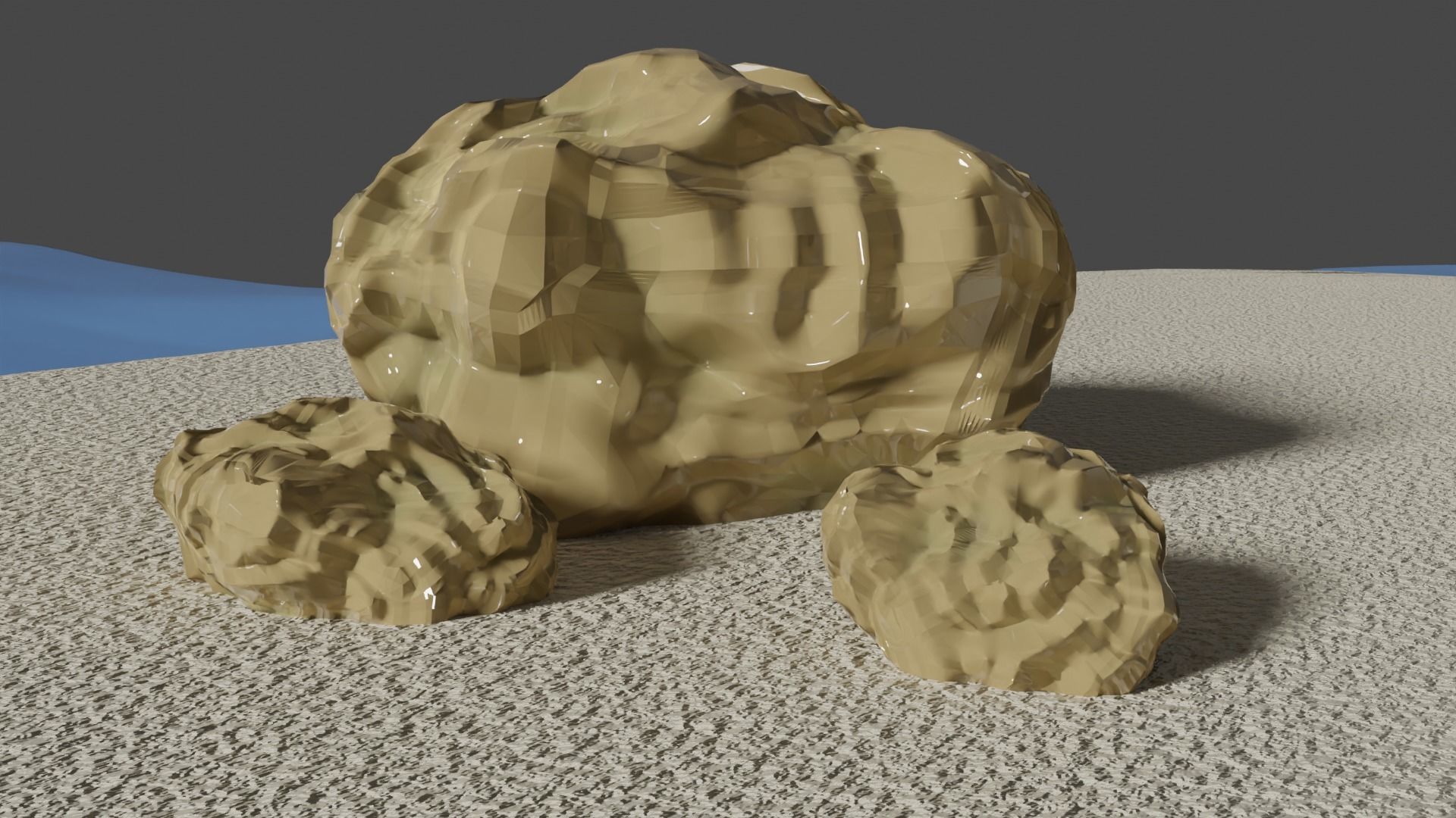 Stylised Cartoony Turtles on Beach 3D model_18