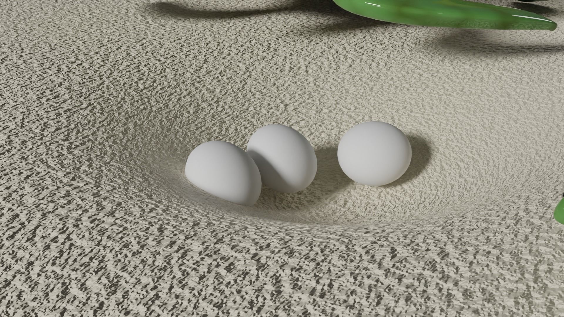 Stylised Cartoony Turtles on Beach 3D model_15