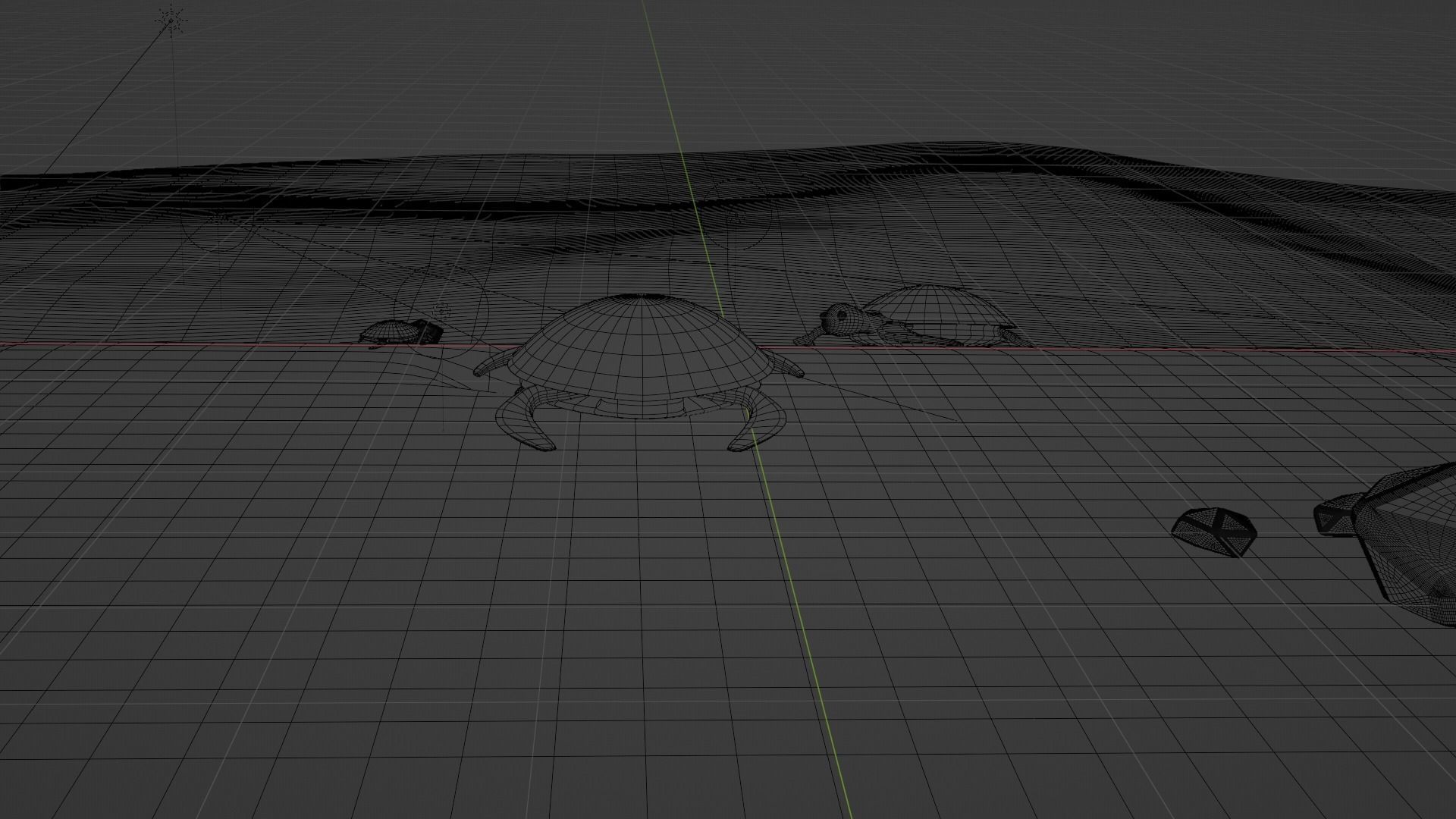 Stylised Cartoony Turtles on Beach 3D model_23