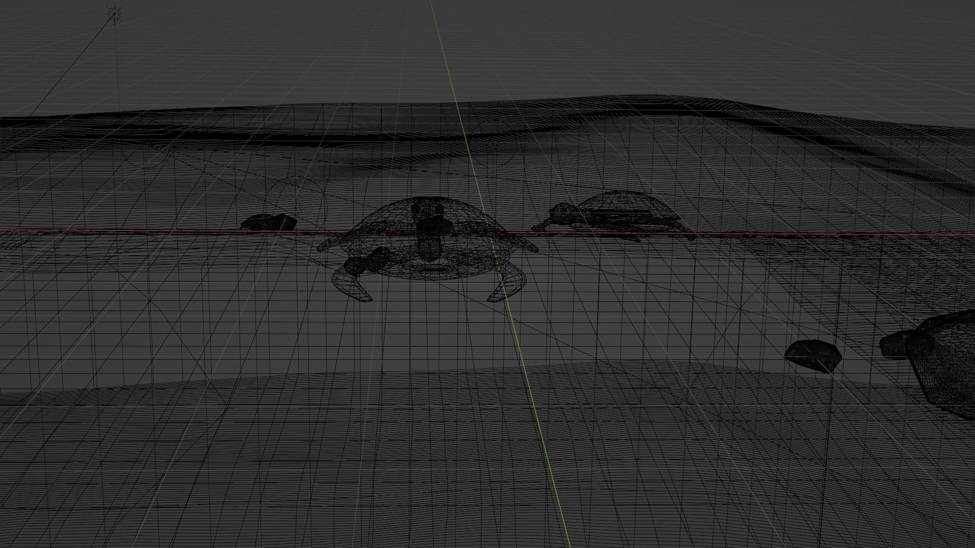 Stylised Cartoony Turtles on Beach 3D model_22