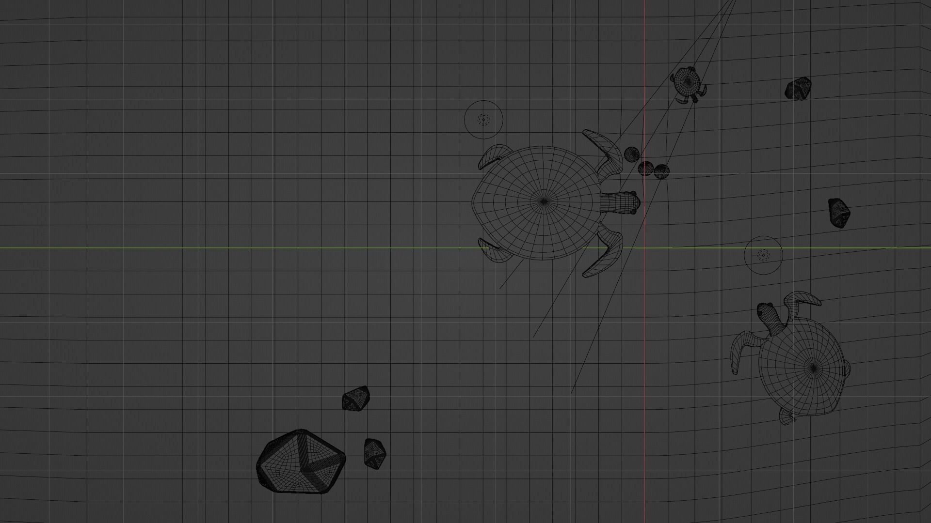 Stylised Cartoony Turtles on Beach 3D model_8