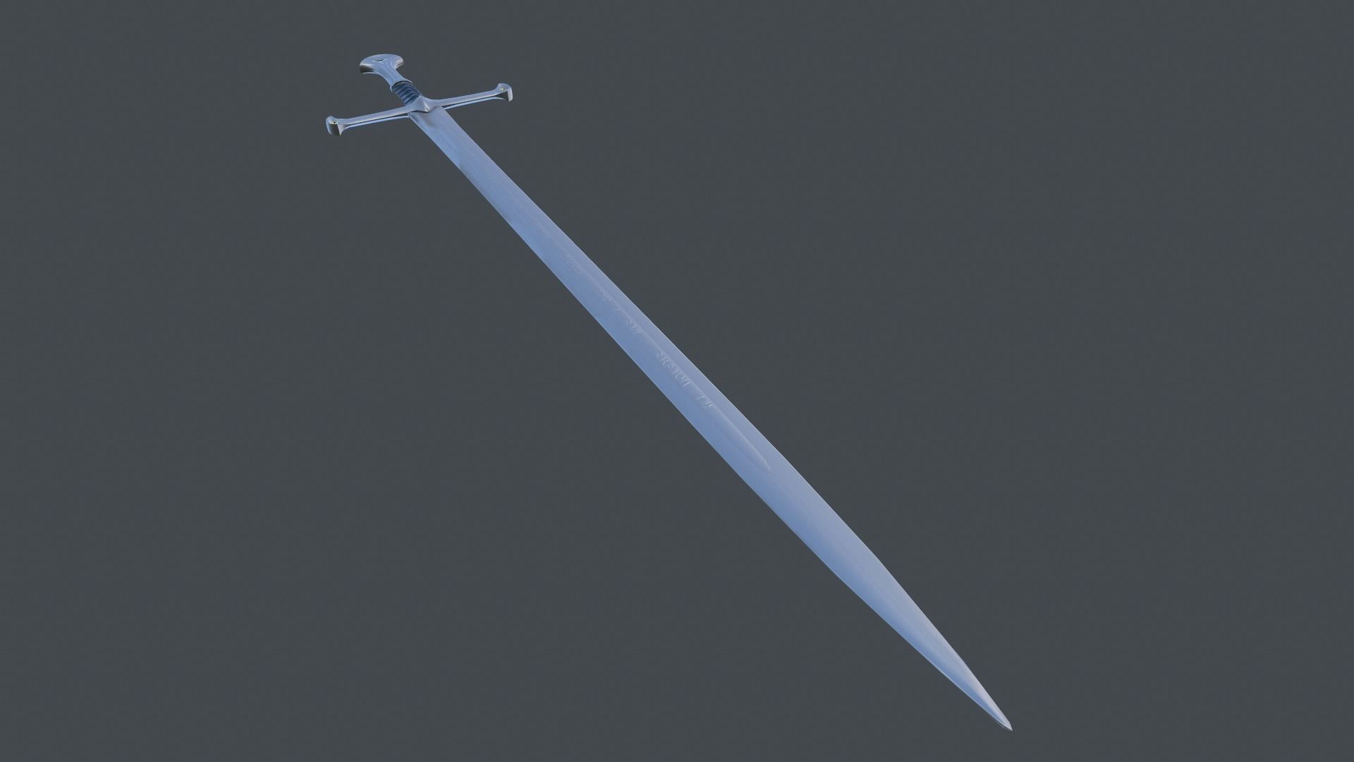 Anduril sword Low-poly 3D model_2