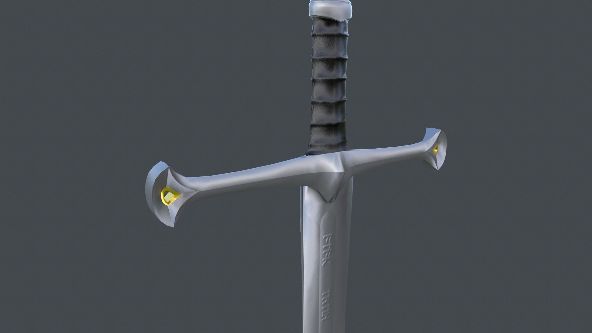 Anduril sword Low-poly 3D model_6