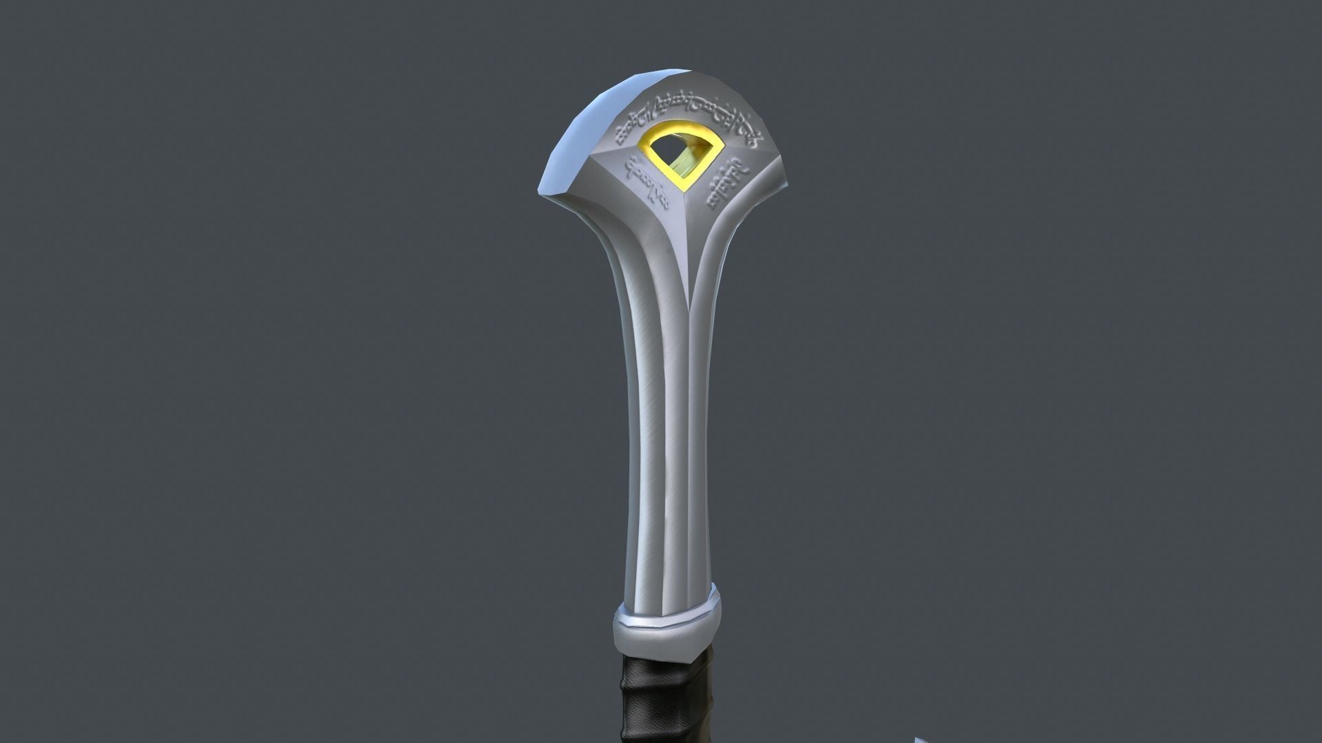 Anduril sword Low-poly 3D model_4