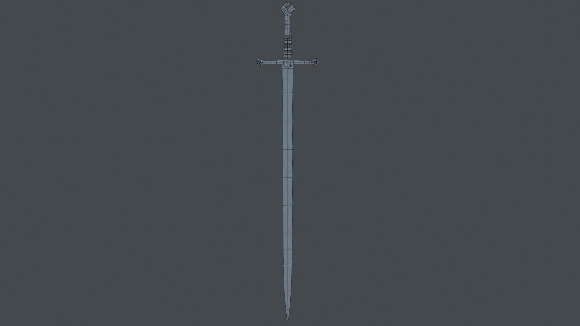 Anduril sword Low-poly 3D model_9